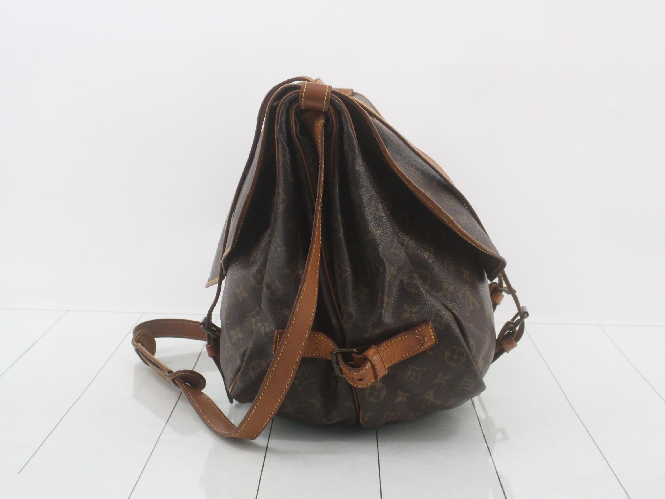 Saumur 43 Monogram Brown Shoulder Bag — view 3