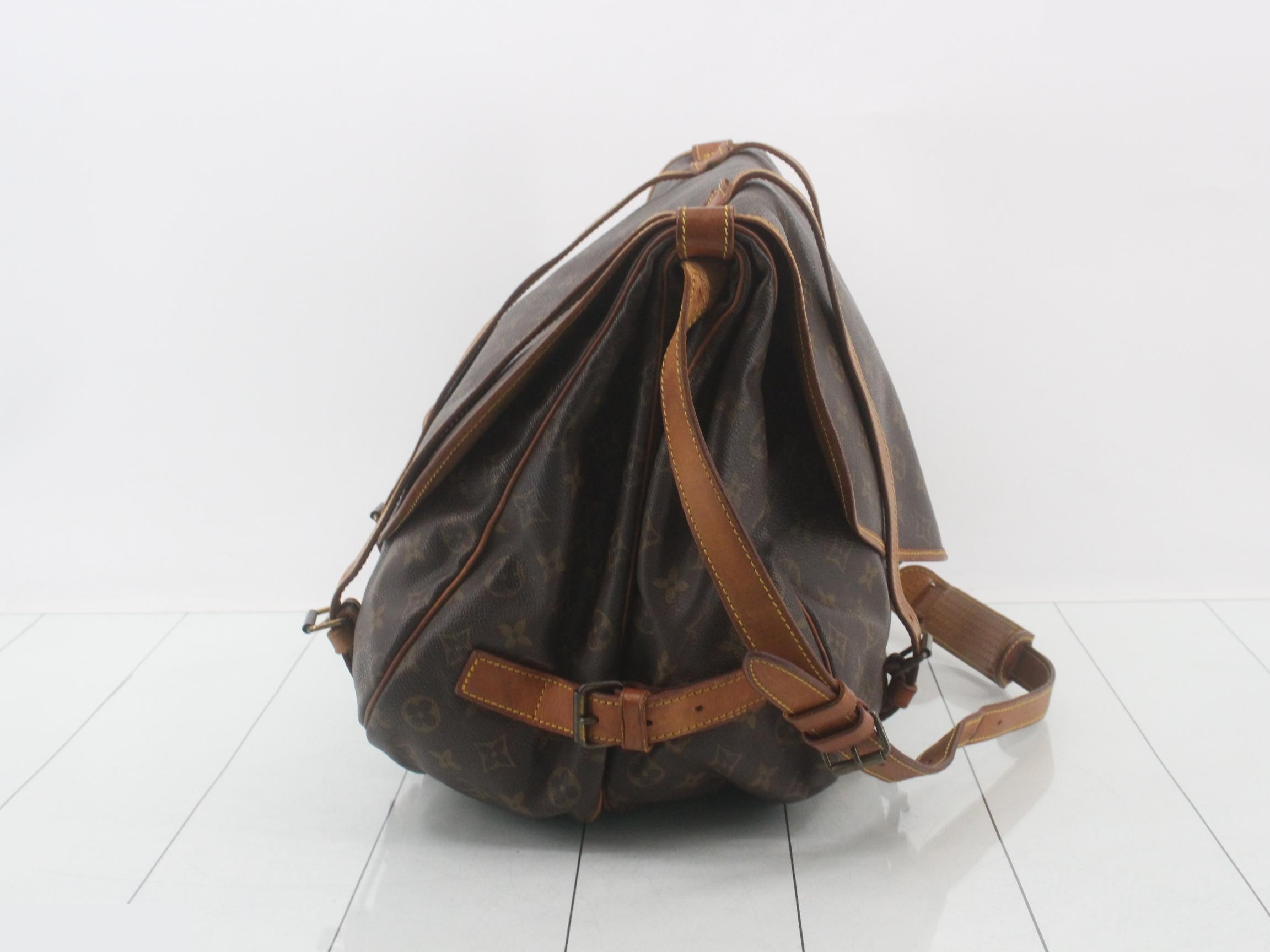 Saumur 43 Monogram Brown Shoulder Bag — view 4