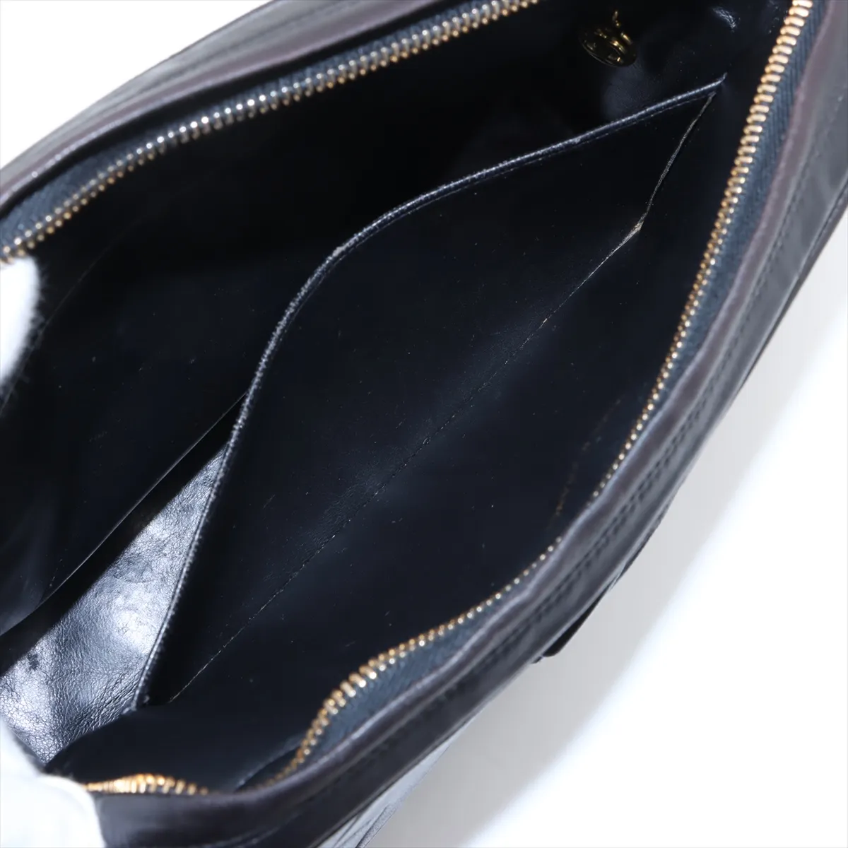 Matelassé Lambskin Shoulder Bag with Fringe, Black with Gold Hardware, 3021812, Series 3 — view 8