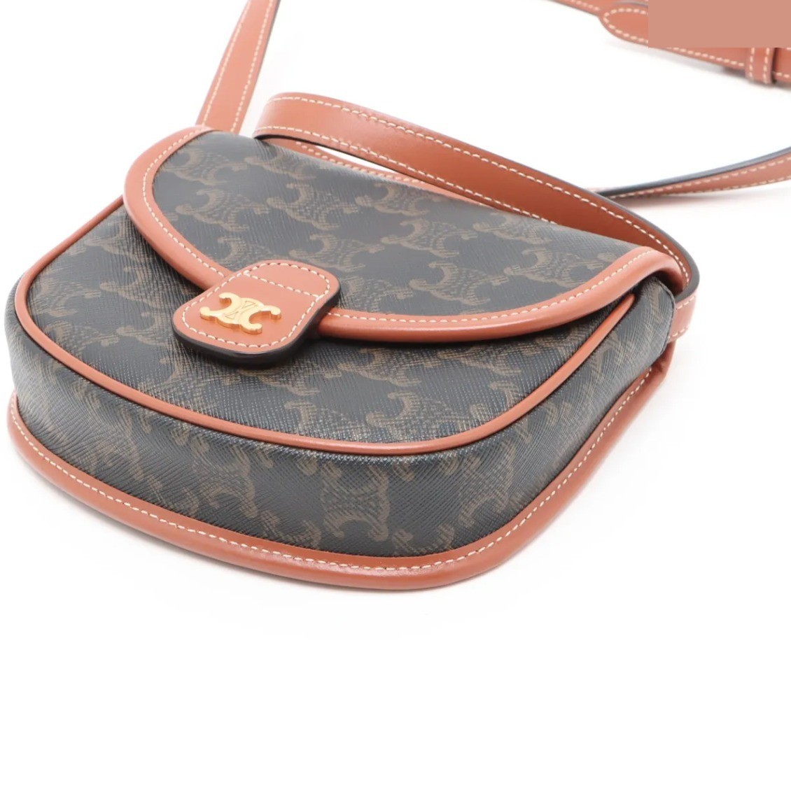 Triomphe Mini Buzas PVC x Leather Shoulder Bag — view 3