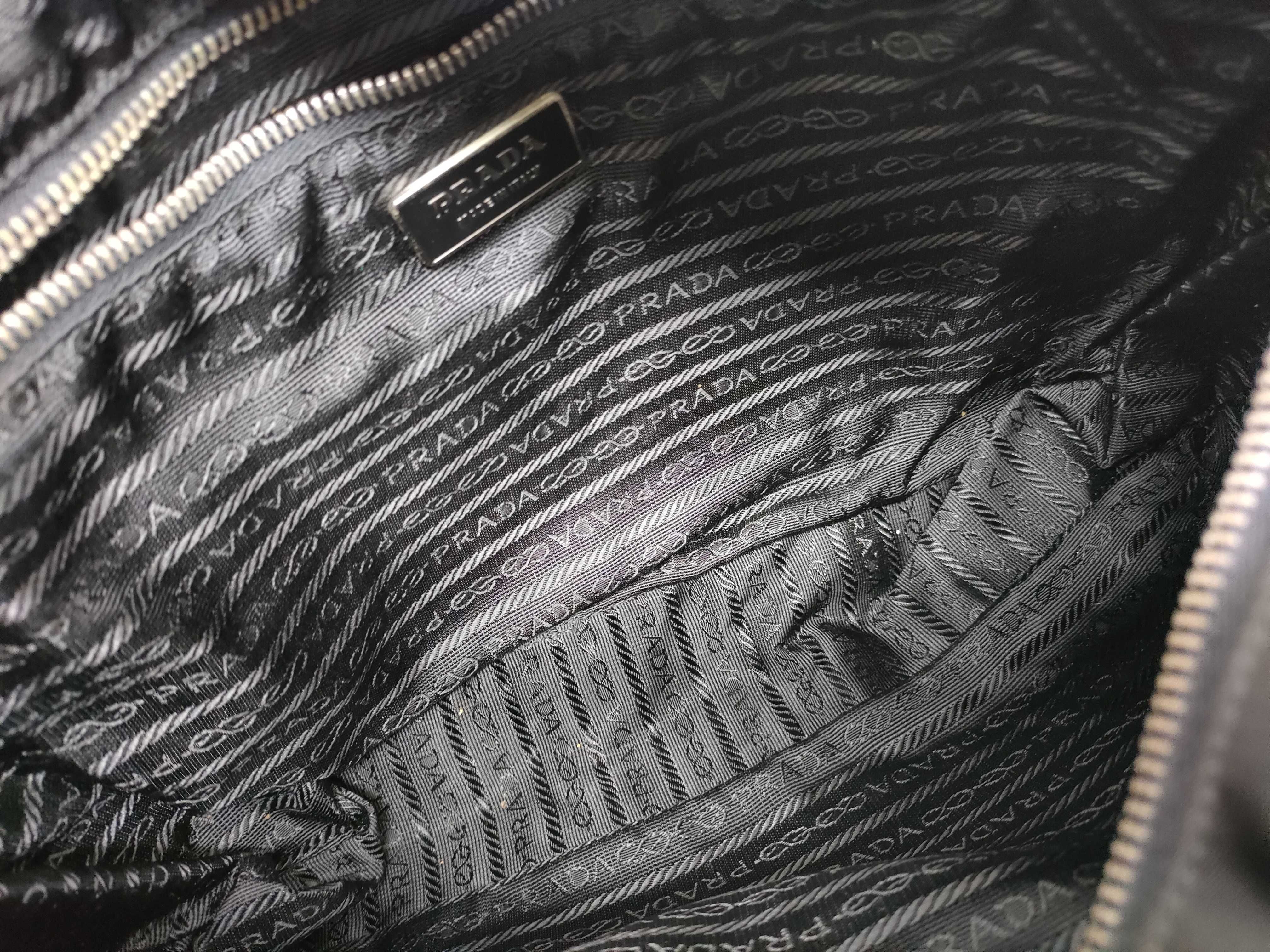 Nylon Prada Shoulder Bag Triangle Logo Nylon Leather Tote Bag — view 10