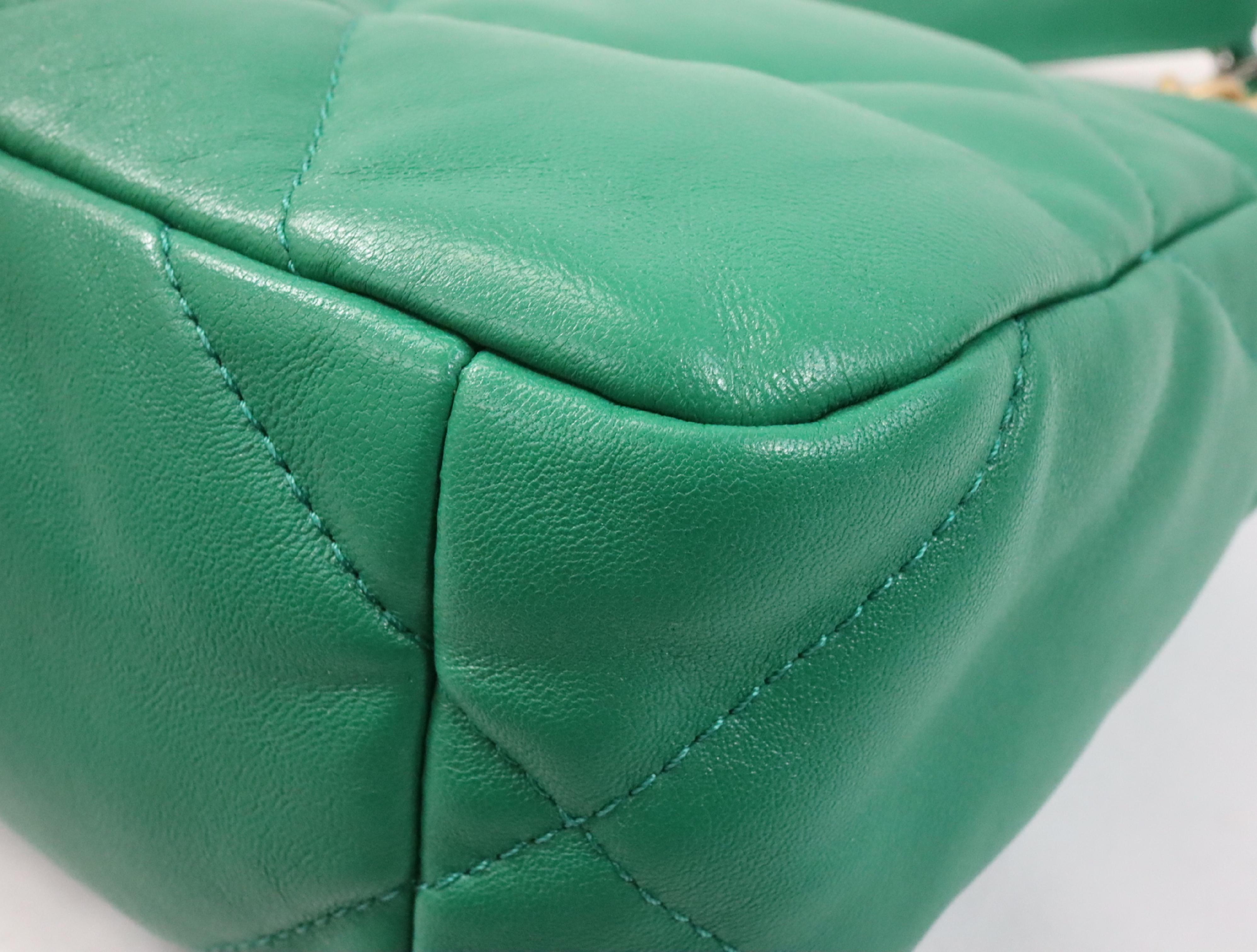 19 Lambskin Chain Shoulder Bag Green Gold x Silver Hardware Random Plate AS1160 Shoulder Bag — view 10