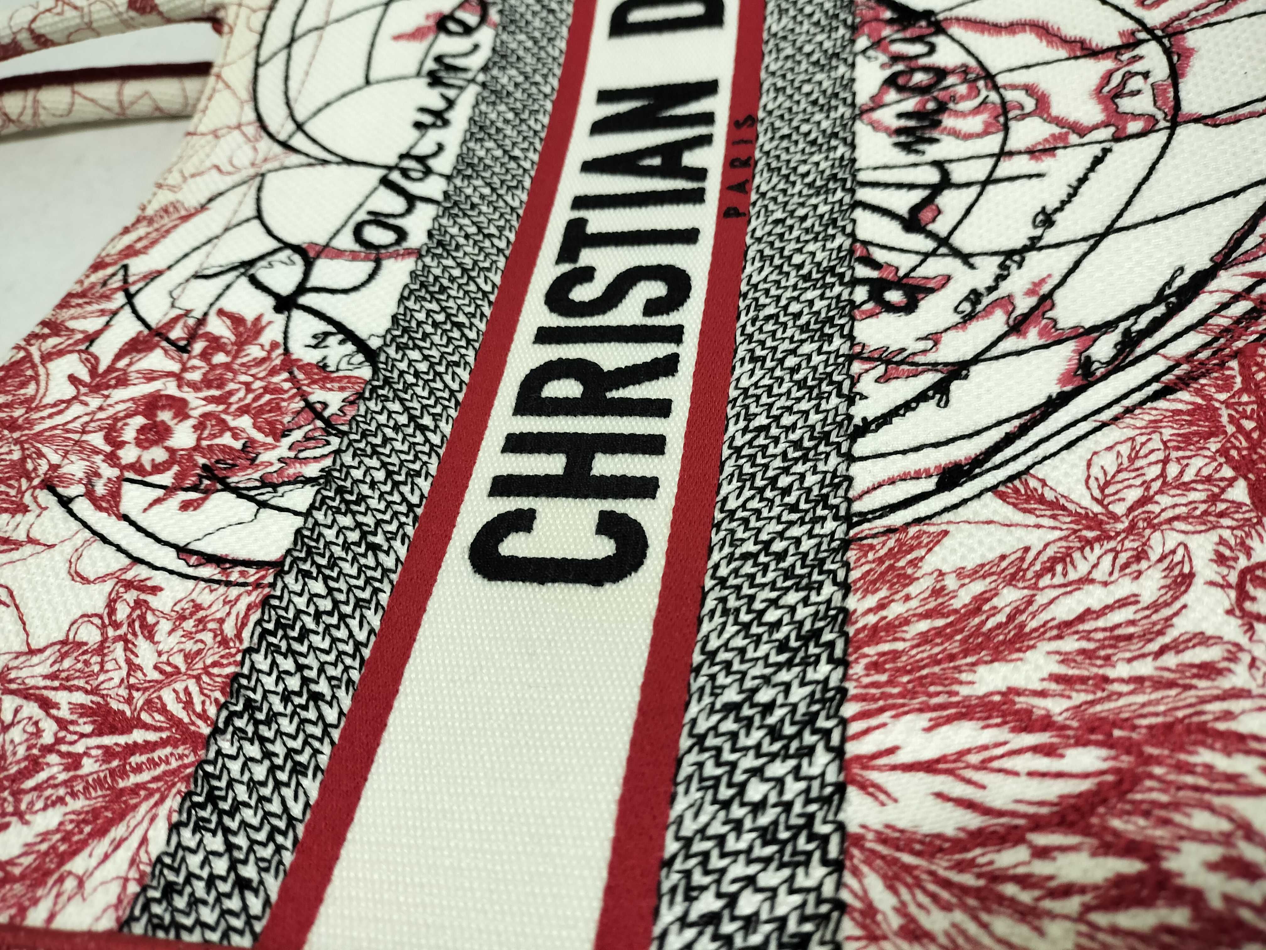 Book Tote Bag, Medium, White and Red Tote Bag — view 11