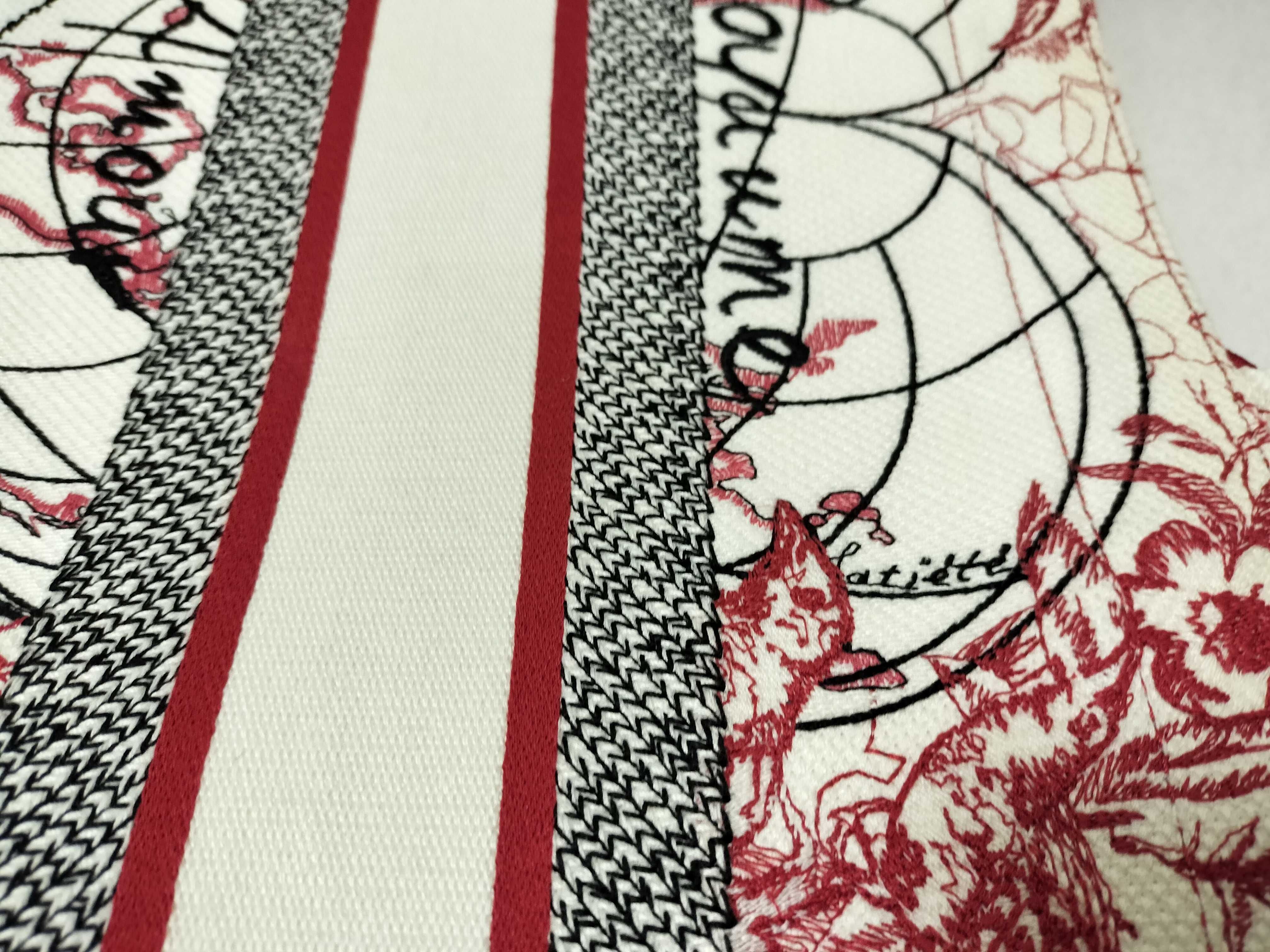 Book Tote Bag, Medium, White and Red Tote Bag — view 12