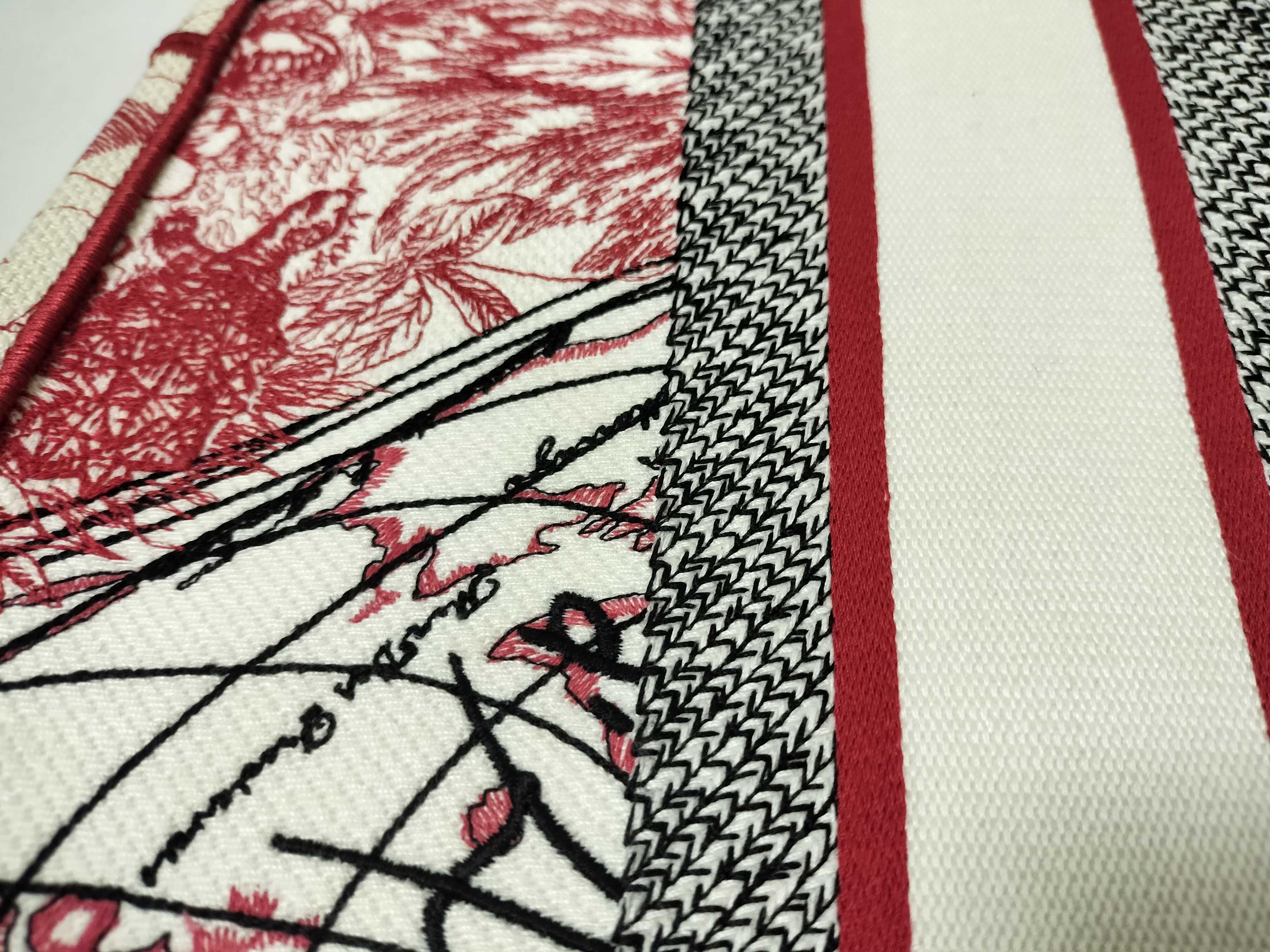 Book Tote Bag, Medium, White and Red Tote Bag — view 13