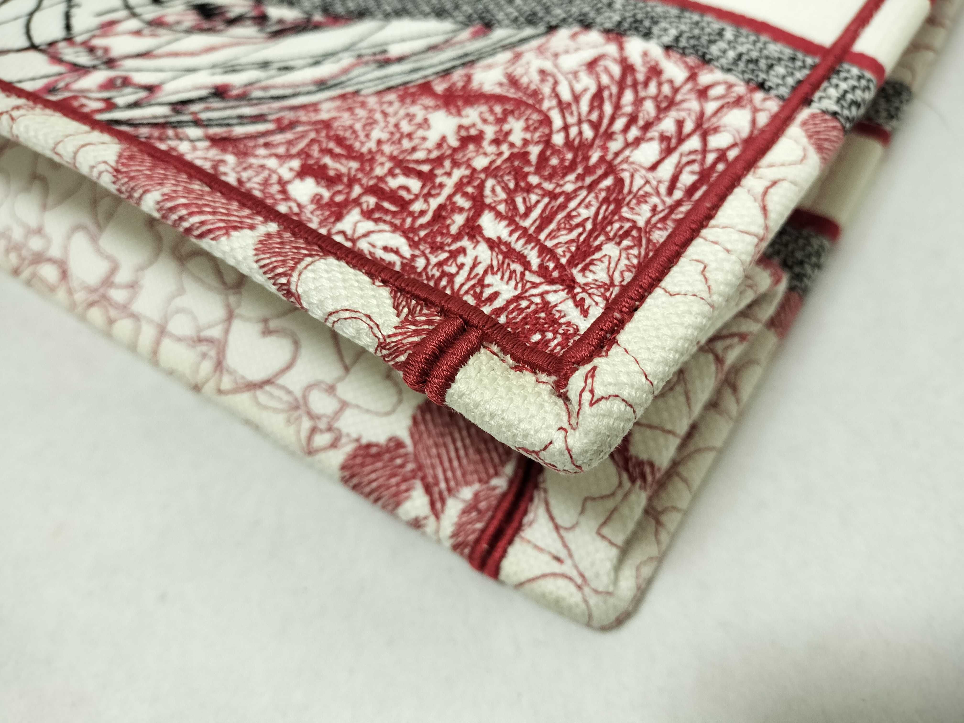 Book Tote Bag, Medium, White and Red Tote Bag — view 6