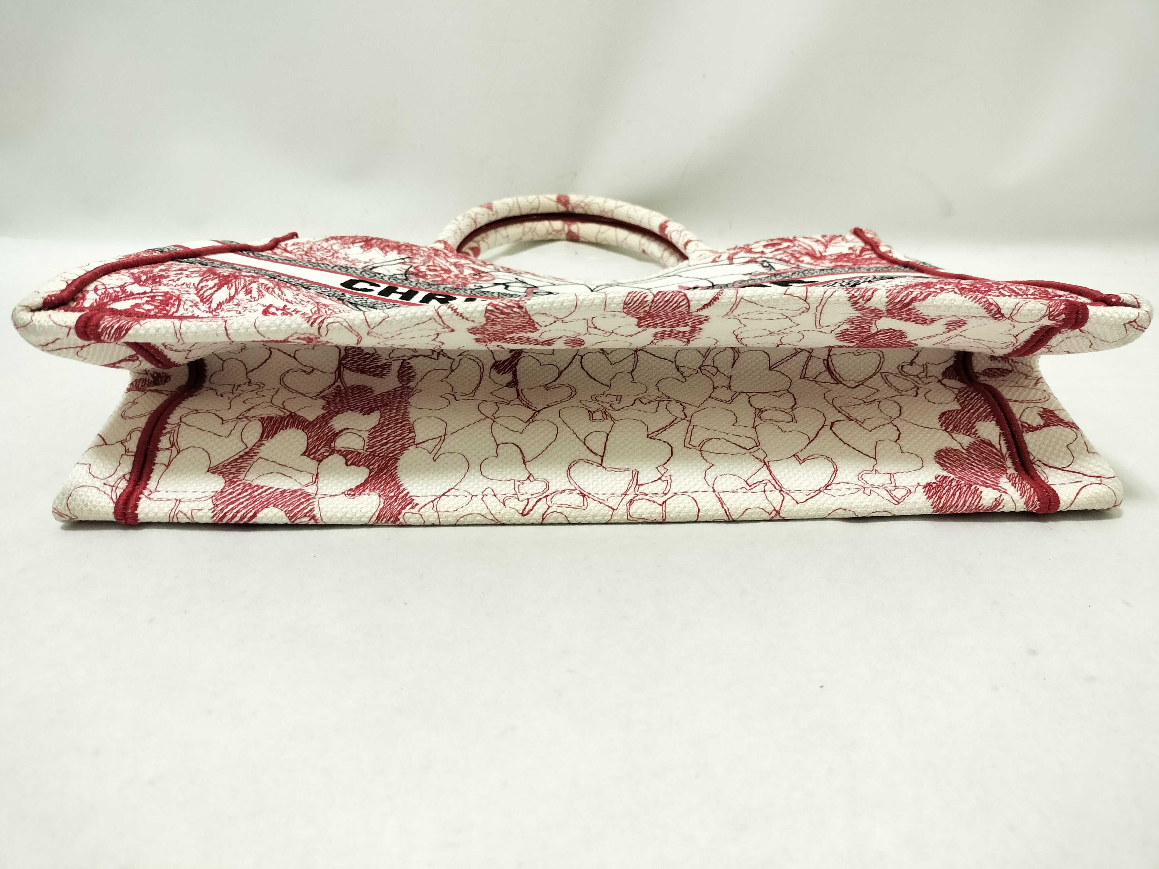 Book Tote Bag, Medium, White and Red Tote Bag — view 7