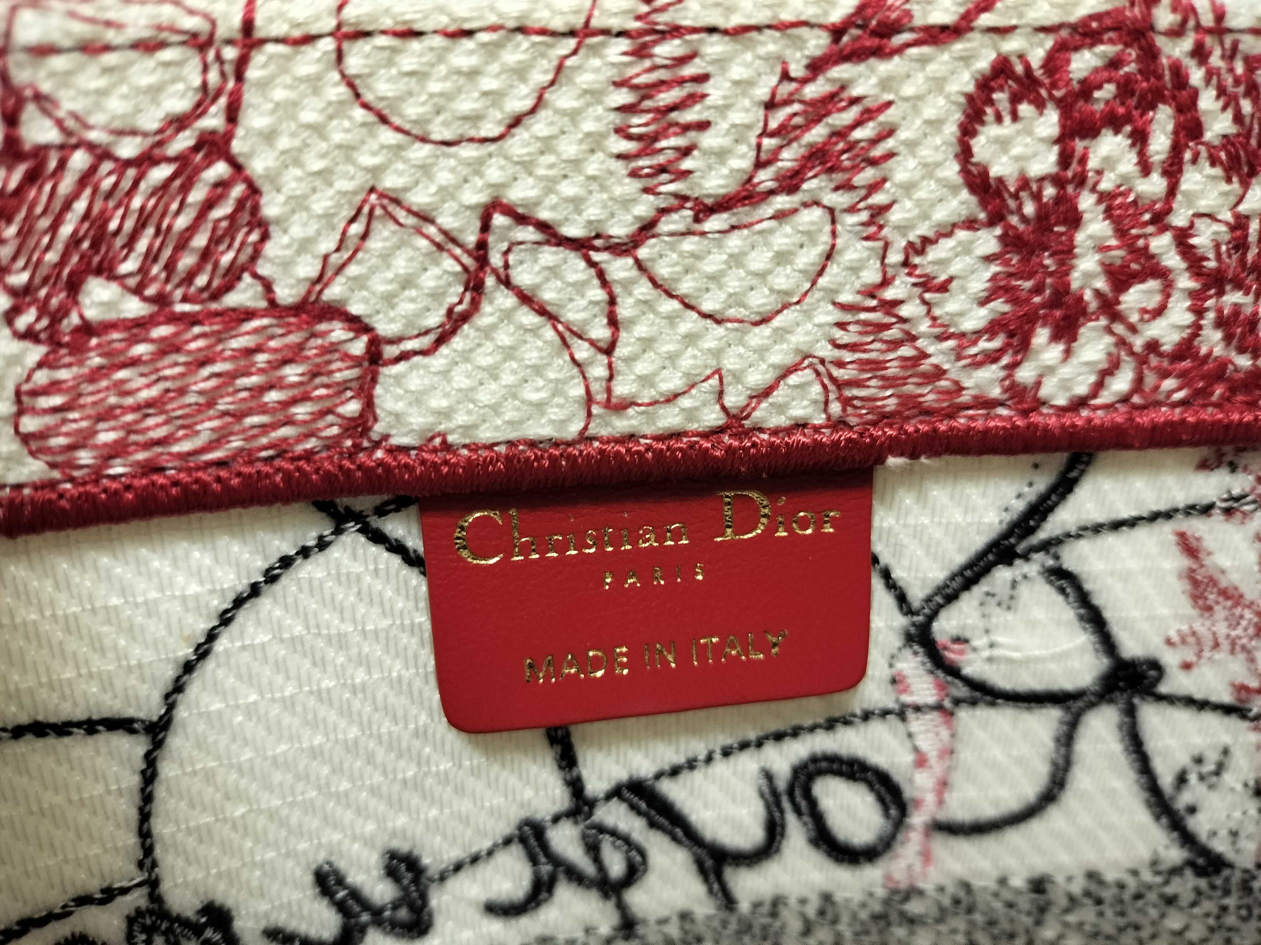 Book Tote Bag, Medium, White and Red Tote Bag — view 10