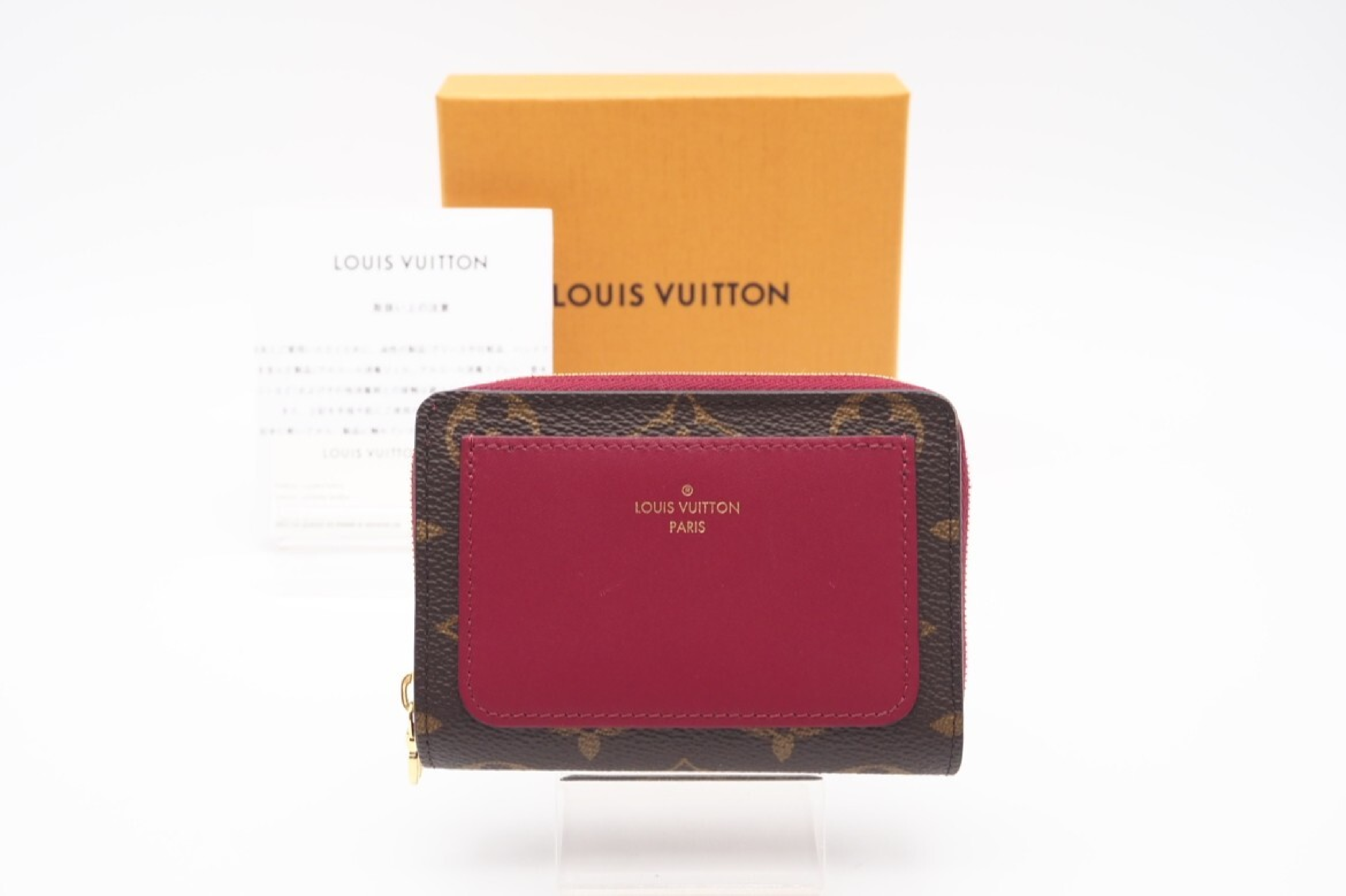 M82377 Monogram Portefeuille Lou Fuchsia Wallet with Box