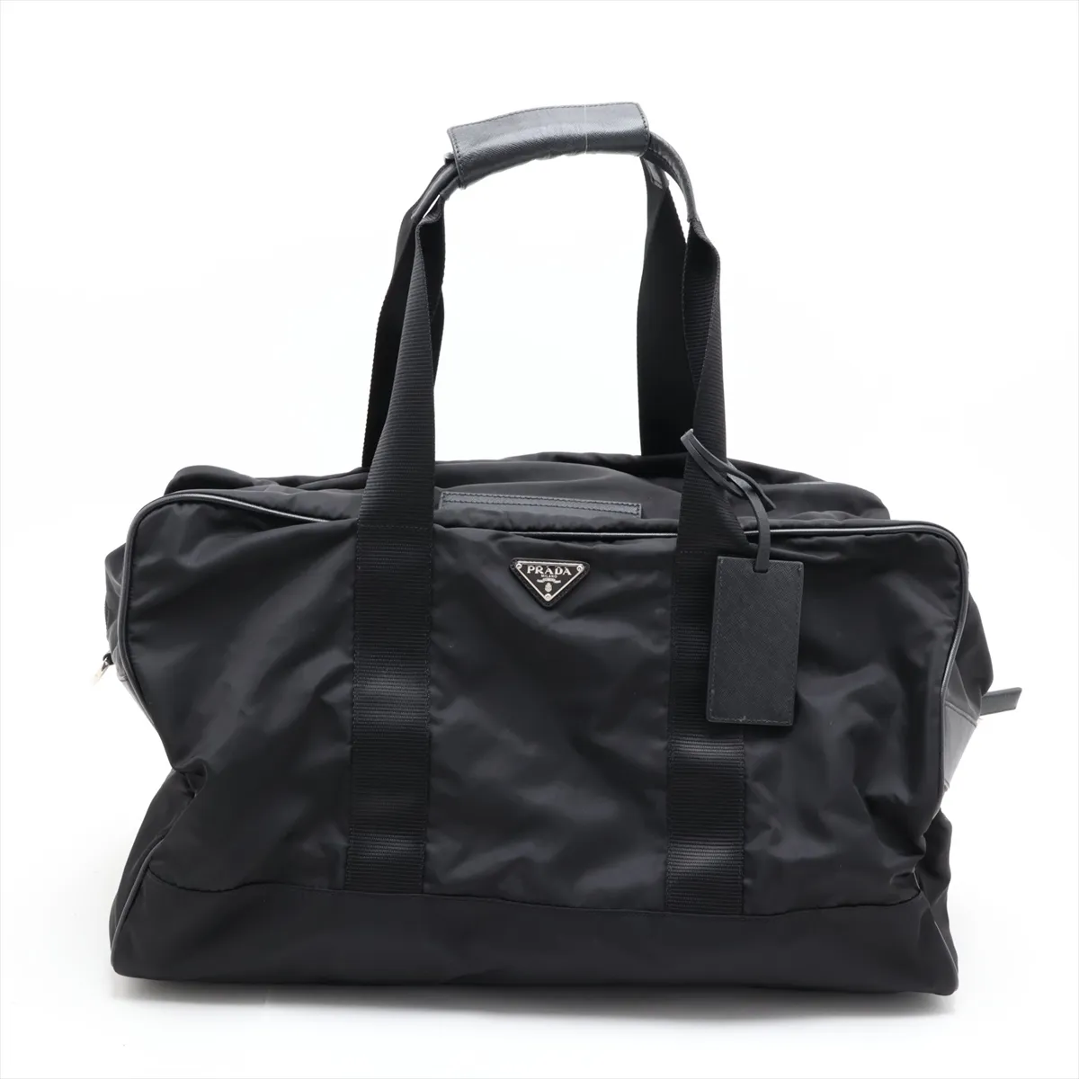 Tessuto x Saffiano V70S Nylon x Leather Boston Bag, Black, V70S, Unsigned Guarantee Card, PIN Code 00