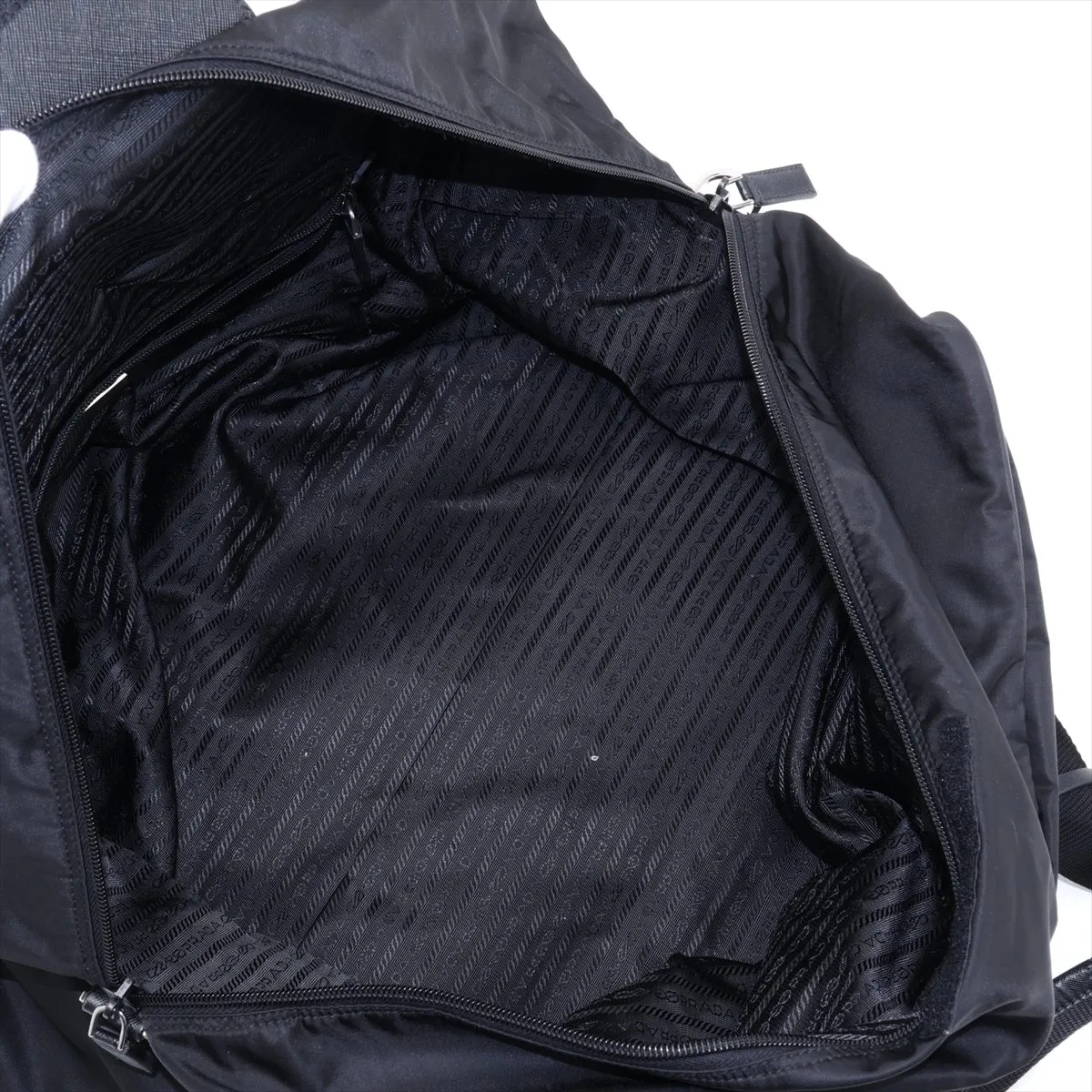 Tessuto x Saffiano V70S Nylon x Leather Boston Bag, Black, V70S, Unsigned Guarantee Card, PIN Code 00 — view 7