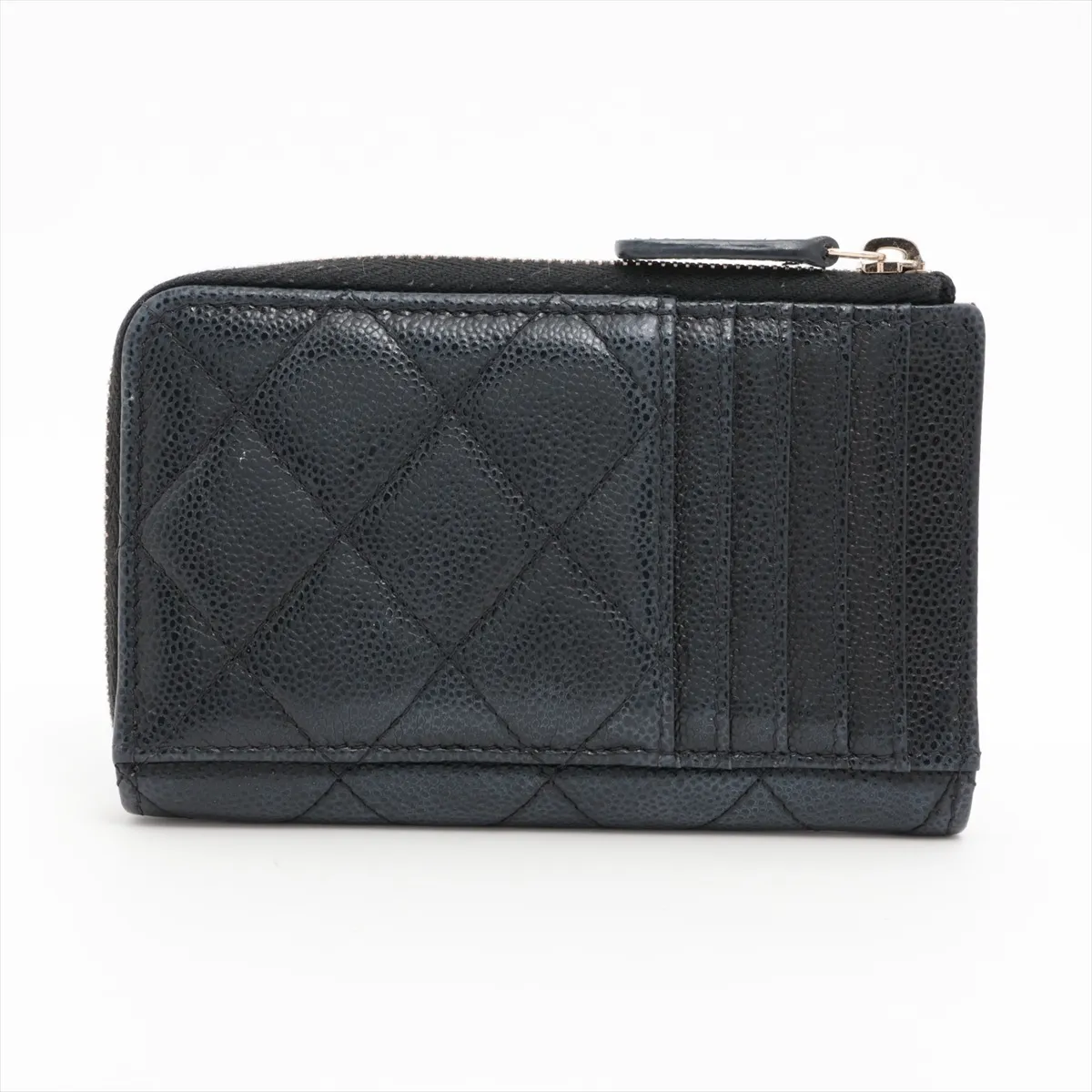 Matelassé Caviar Skin Fragment Case, Black with Gold Hardware, G5H5H3HK — view 2