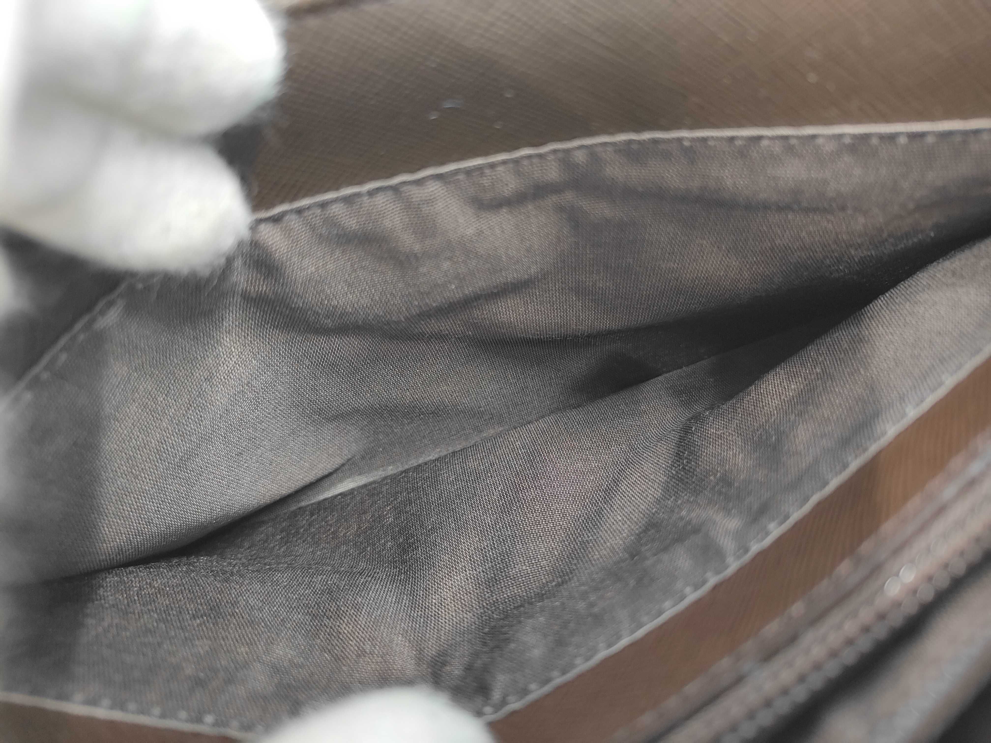 Brown Leather Nova Check Pattern One-Shoulder Bag — view 11
