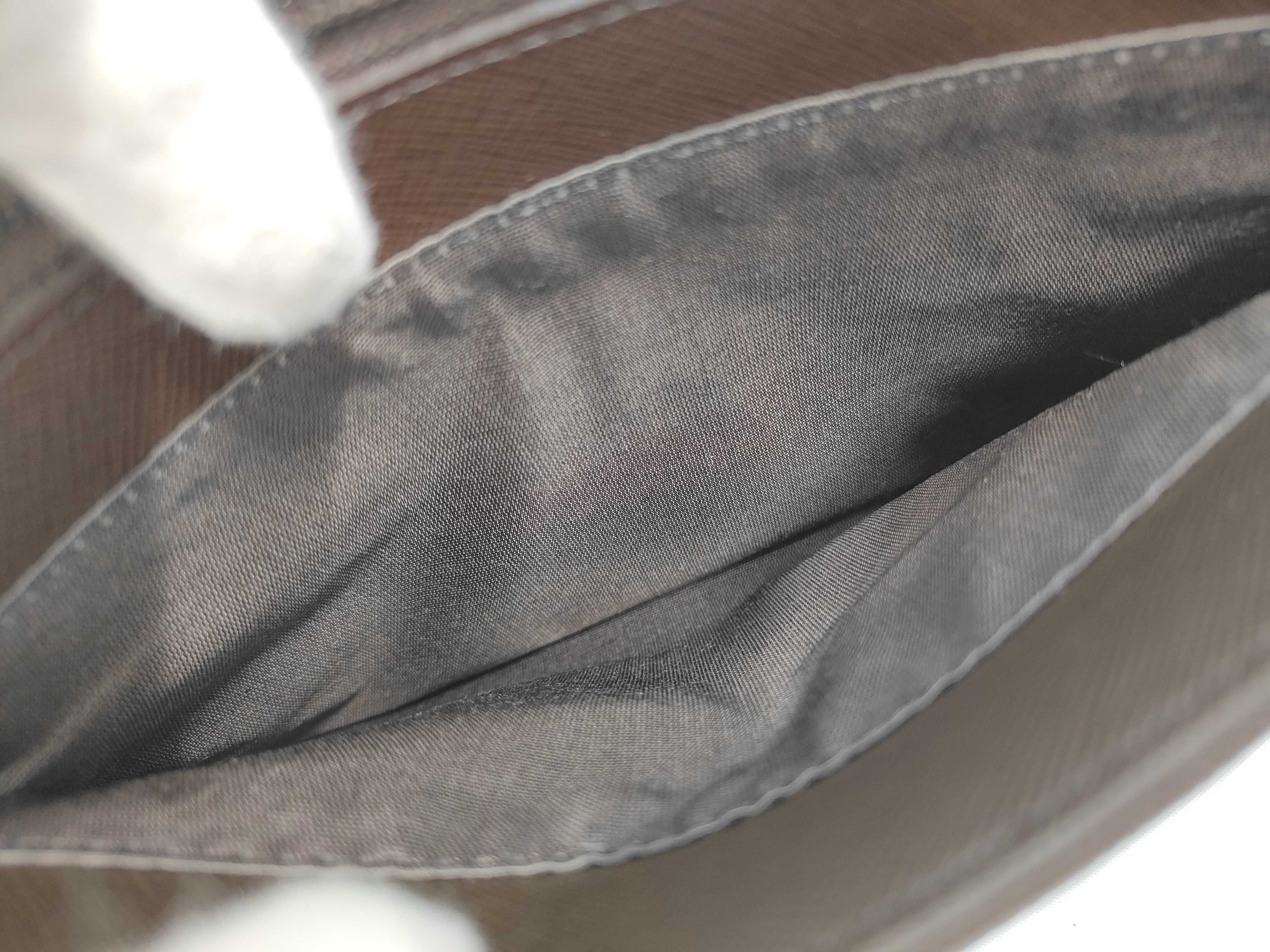 Brown Leather Nova Check Pattern One-Shoulder Bag — view 8