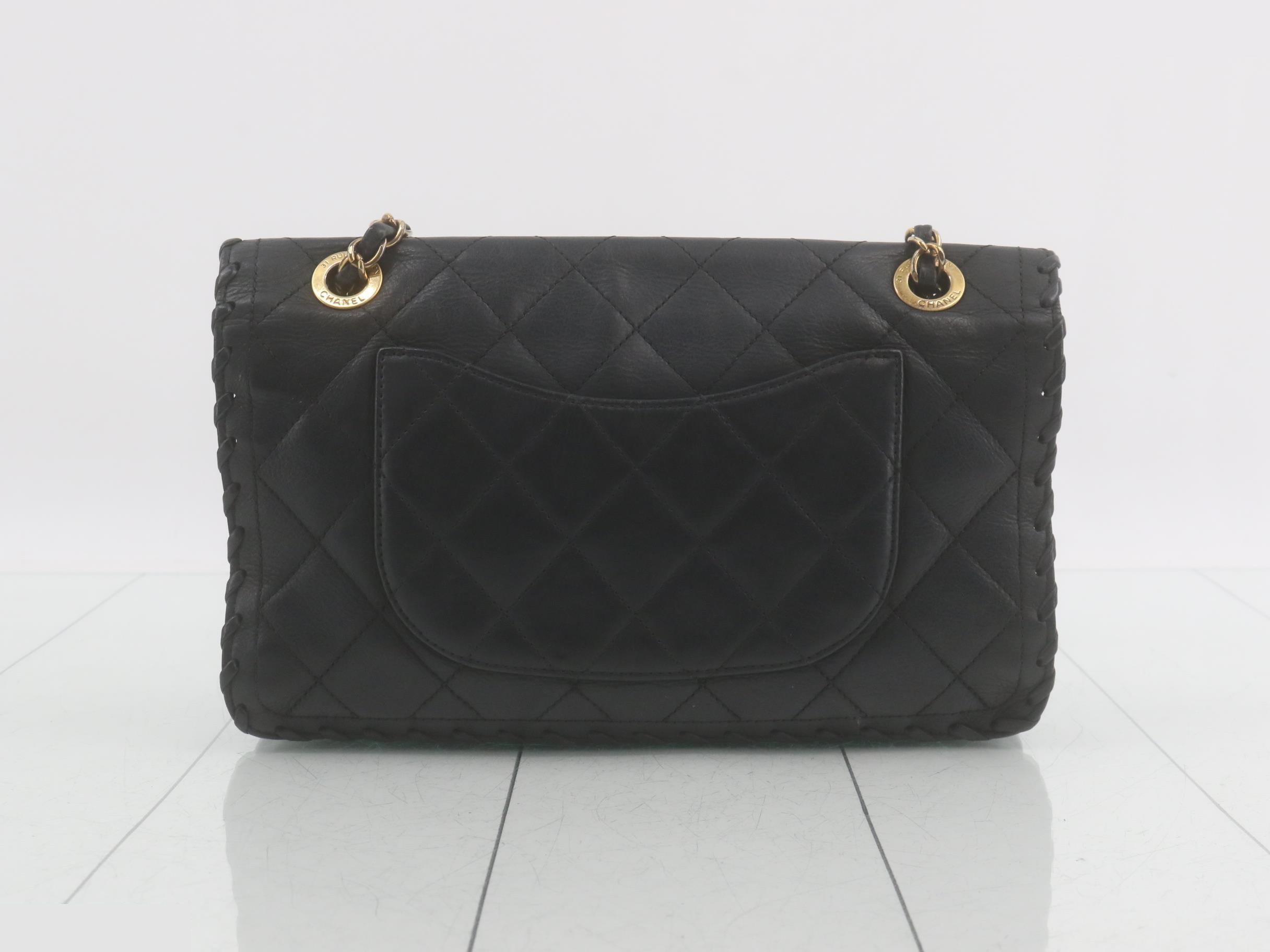 Matelassé Leather Chain Shoulder Bag — view 2