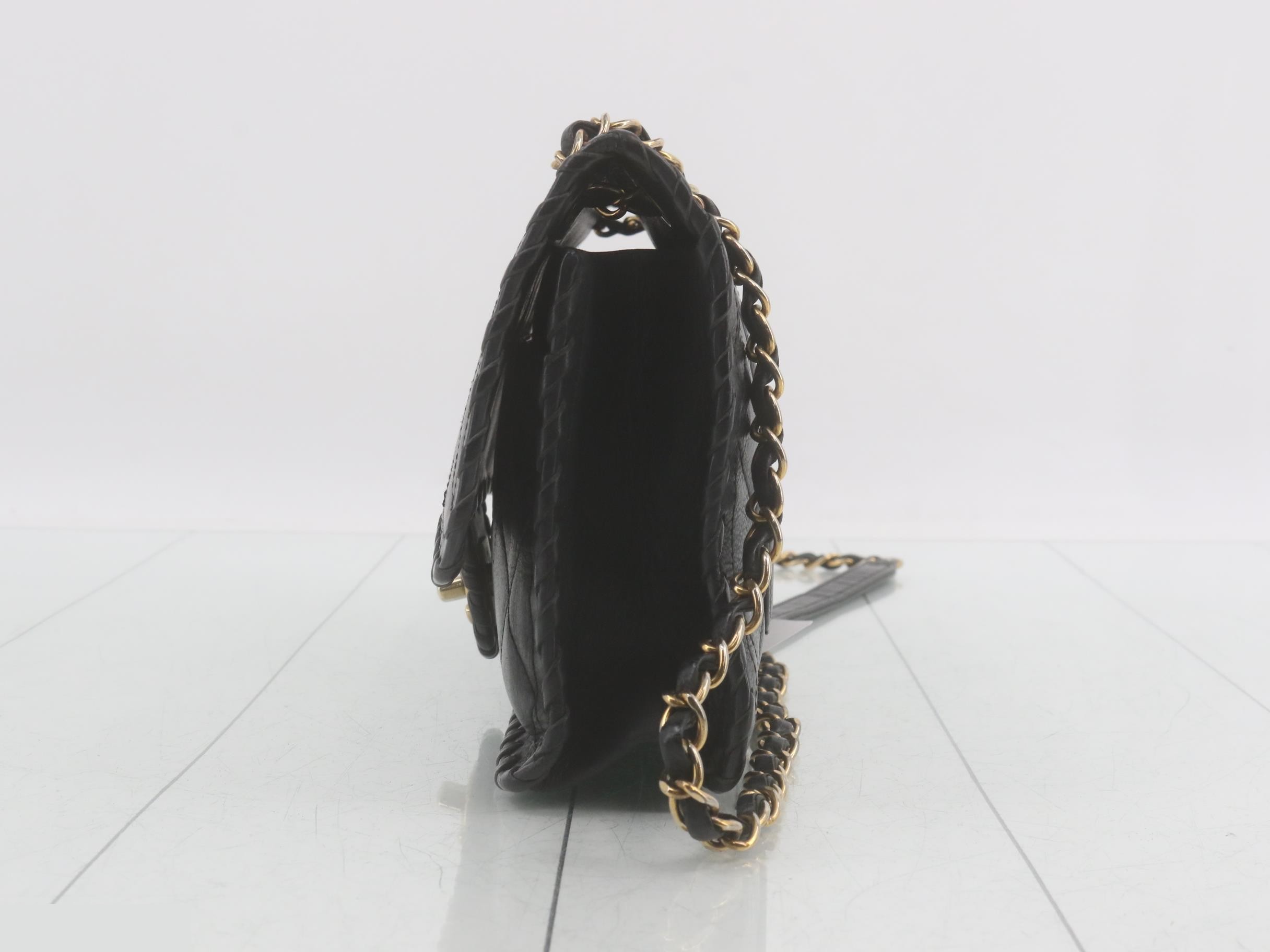 Matelassé Leather Chain Shoulder Bag — view 3