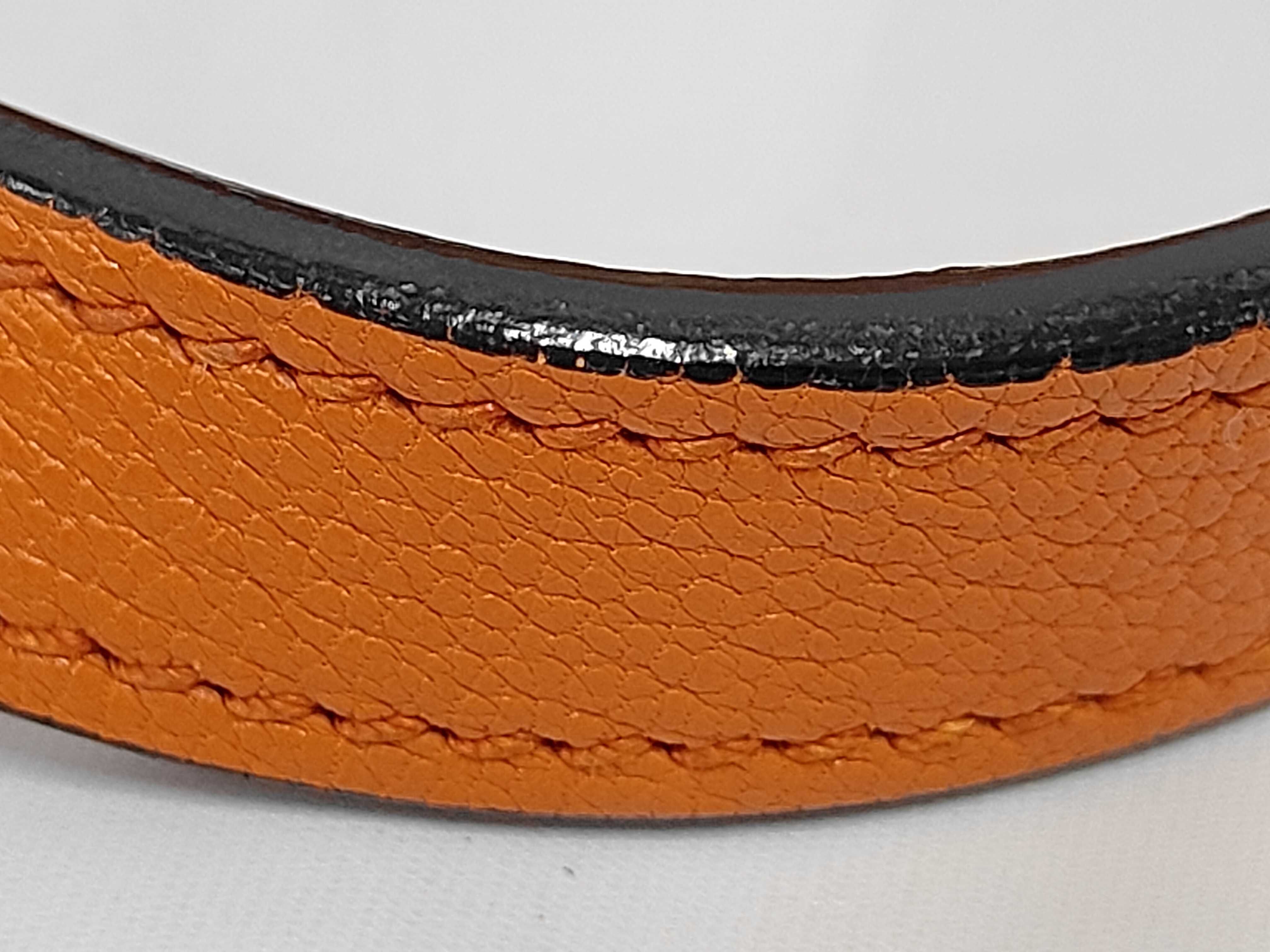 Mini Push-Lock Convertible Top Handle Orange Madras Leather Bag with Gold Hardware — view 7