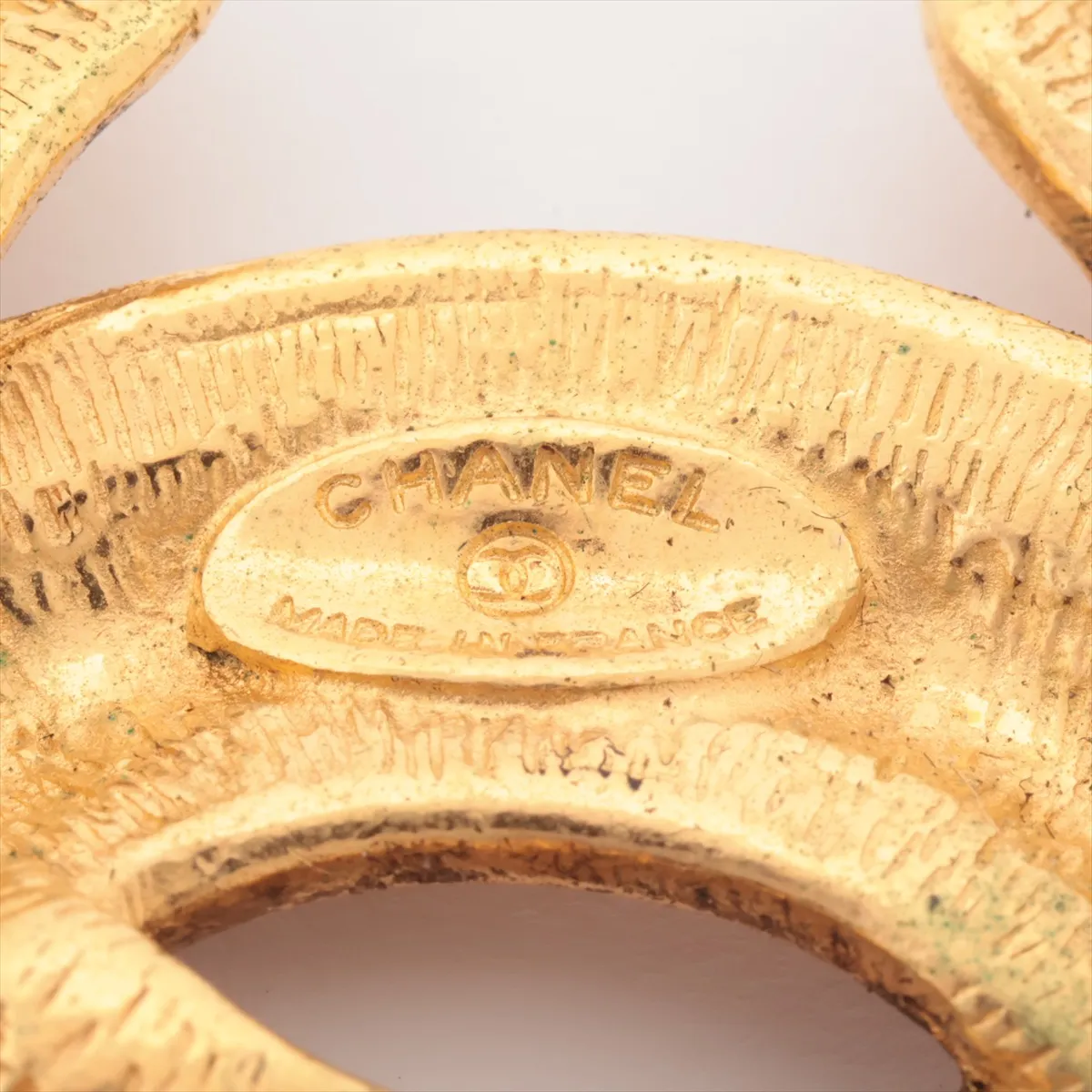 Coco Mark Matelassé Brooch, GP Gold. Shows signs of wear, — view 4
