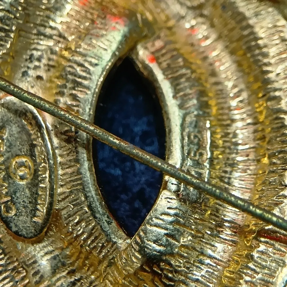 Coco Mark Matelassé Brooch, GP Gold. Shows signs of wear, — view 6
