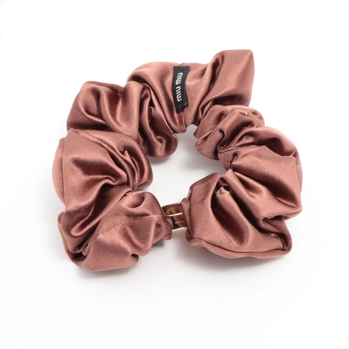 Logo Scrunchie Satin Bronze — view 2