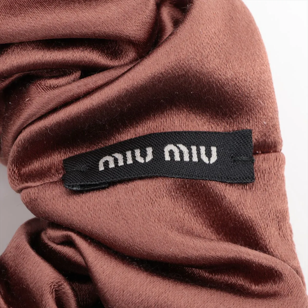 Logo Scrunchie Satin Bronze — view 3