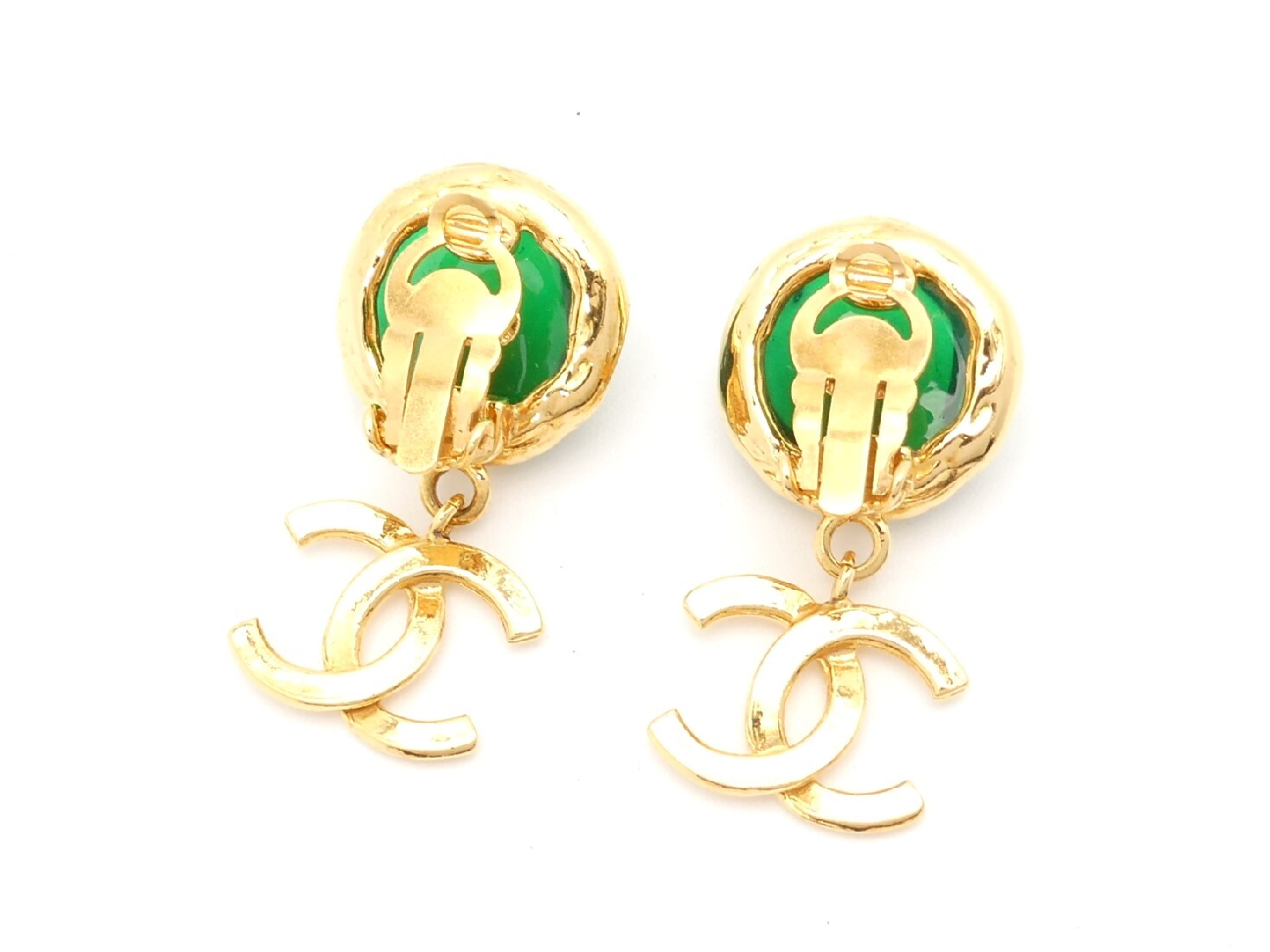 Coco Mark Gold Swing Earrings — view 2
