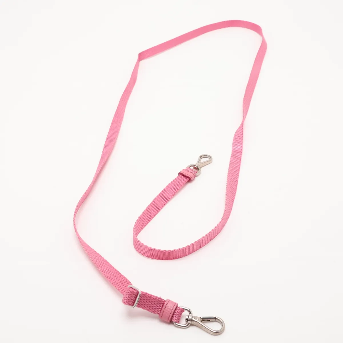 Tessuto Nylon x Leather 2-Way Shoulder Bag, Pink — view 5