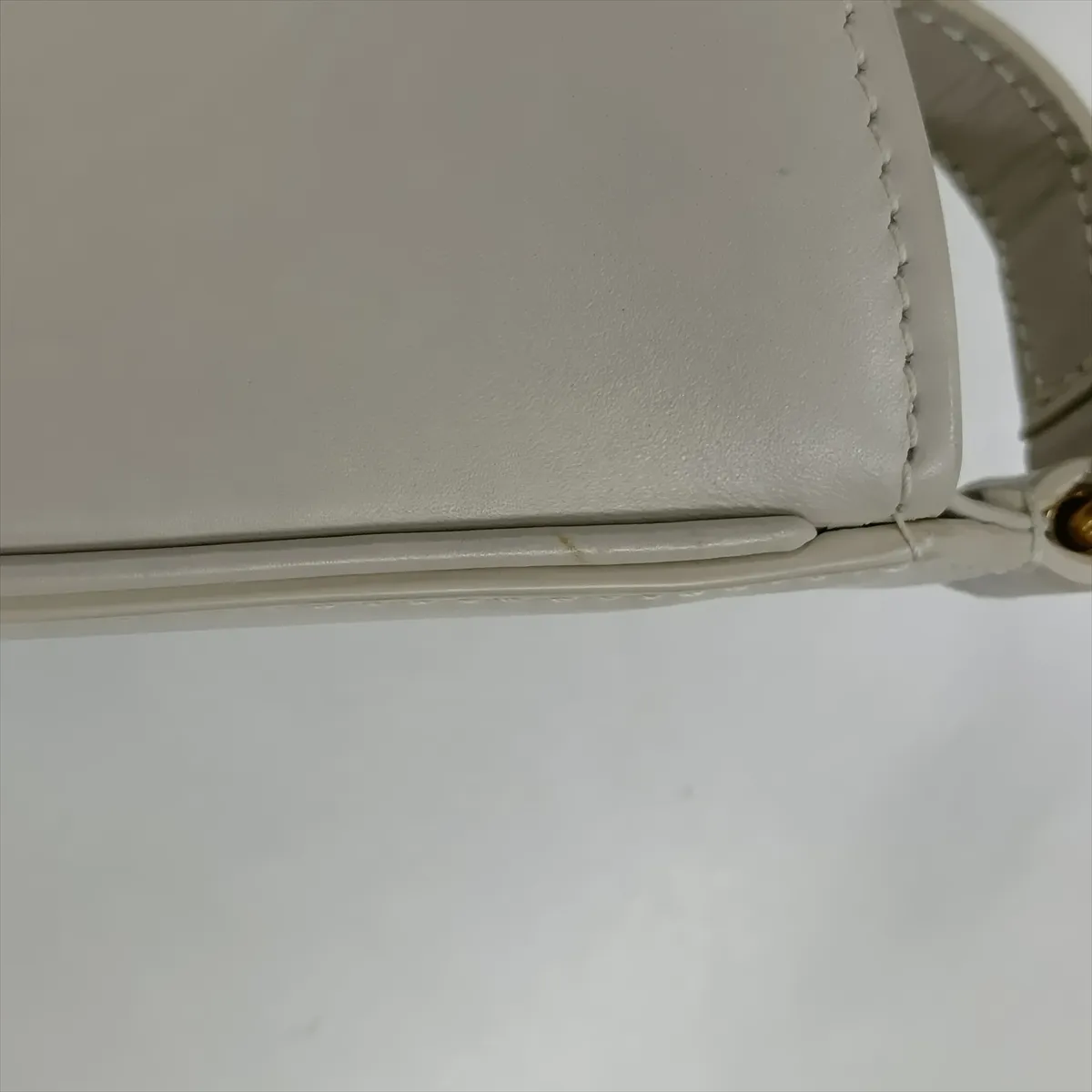 Mini Vertical Leather Shoulder Bag, White, 735214 — view 9