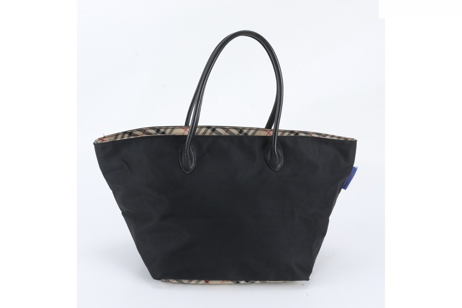 Nova Check Leather Nylon Tote Bag — view 3