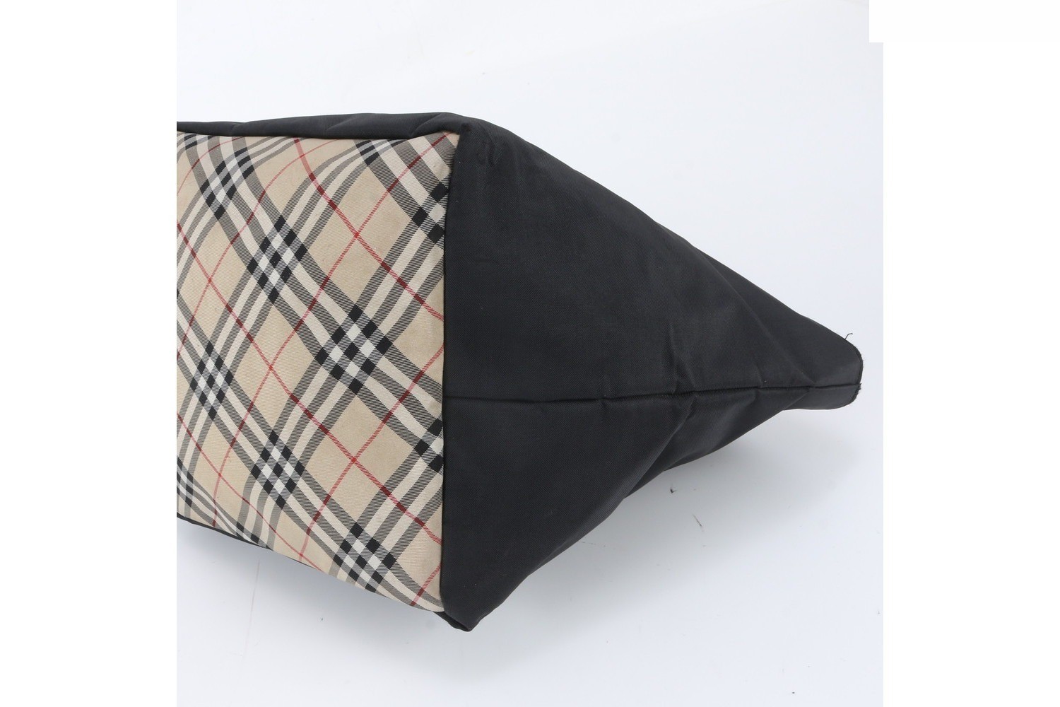 Nova Check Leather Nylon Tote Bag — view 4