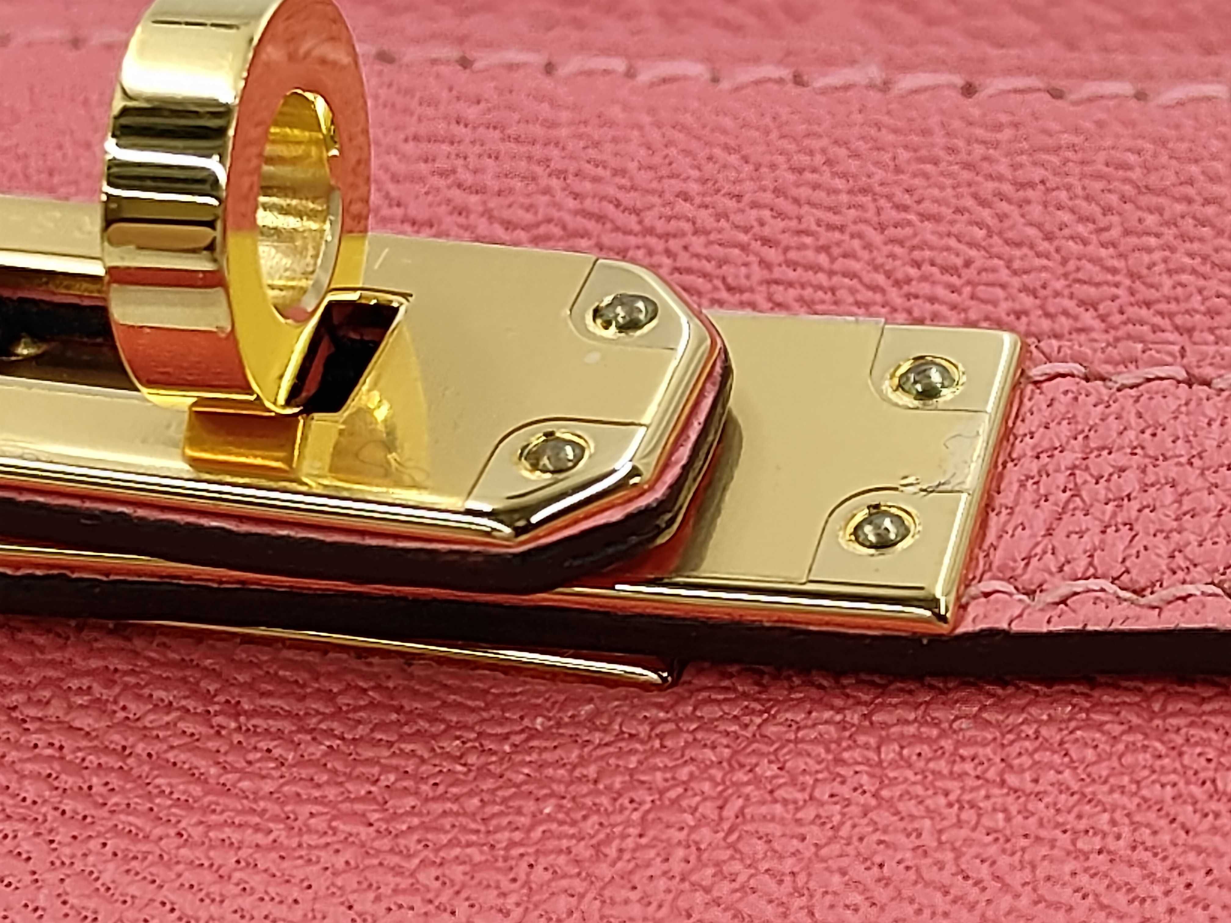 Kelly 25, external stitching, D stamp, Chevre leather, Rose Azalee, Gold Diameter (GD) handbag — view 8
