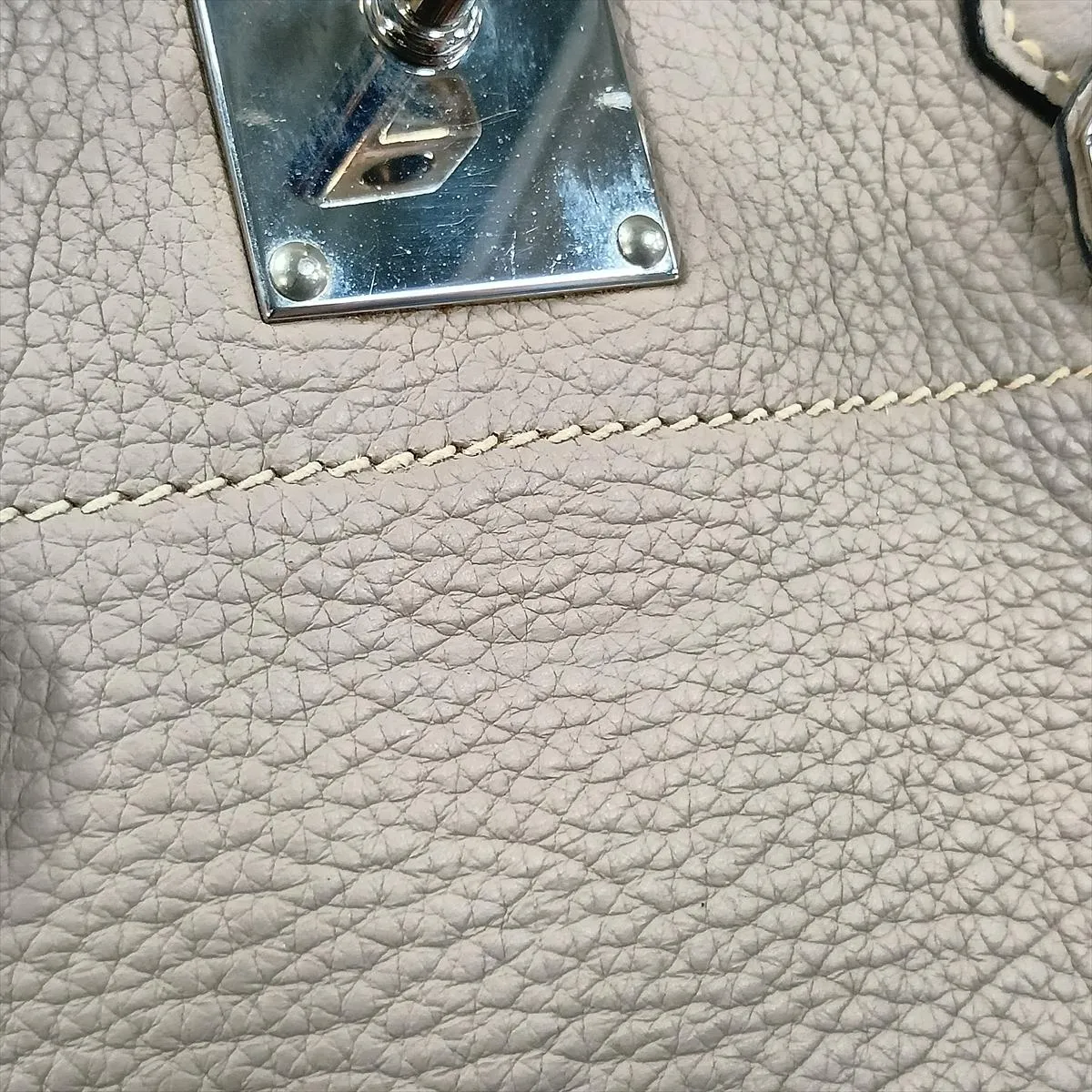 [Individually packaged] Hermes Shoulder Birkin, Taurillon Clemence leather, Turtledove Grey, Silver hardware L: 2008 — view 11