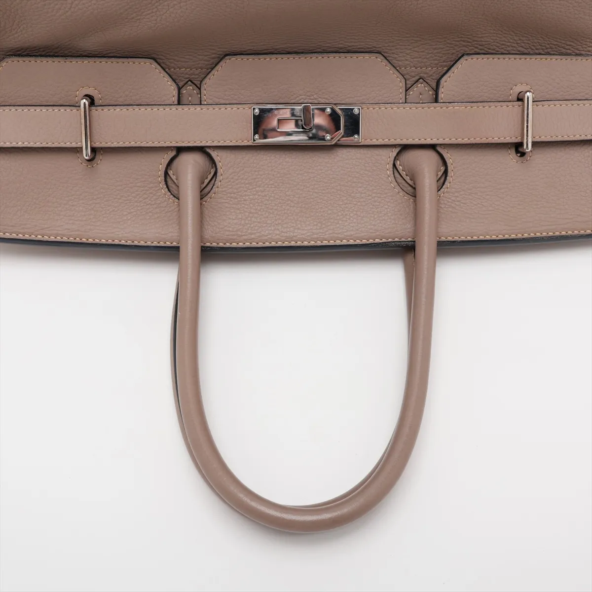 [Individually packaged] Hermes Shoulder Birkin, Taurillon Clemence leather, Turtledove Grey, Silver hardware L: 2008 — view 5