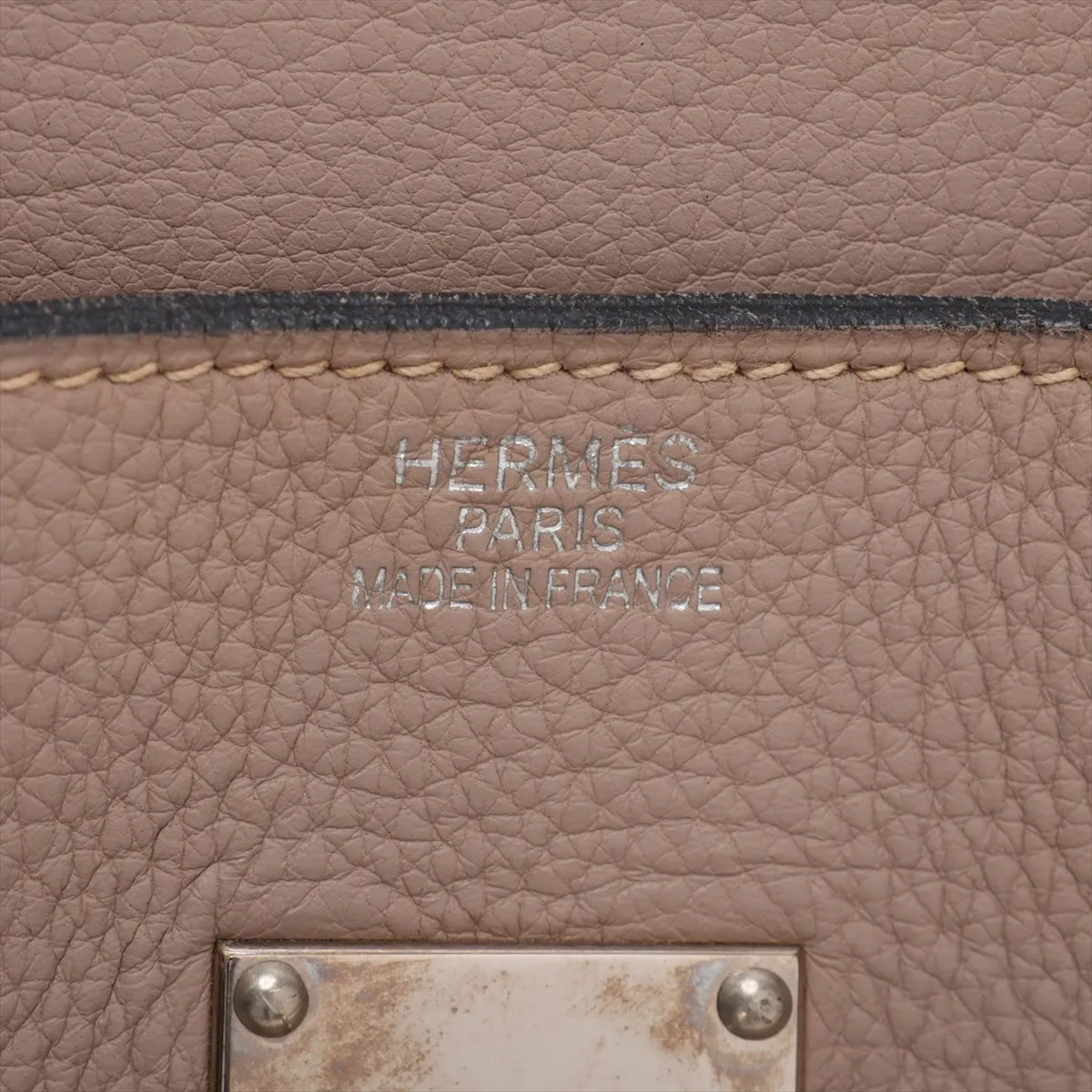 [Individually packaged] Hermes Shoulder Birkin, Taurillon Clemence leather, Turtledove Grey, Silver hardware L: 2008 — view 8
