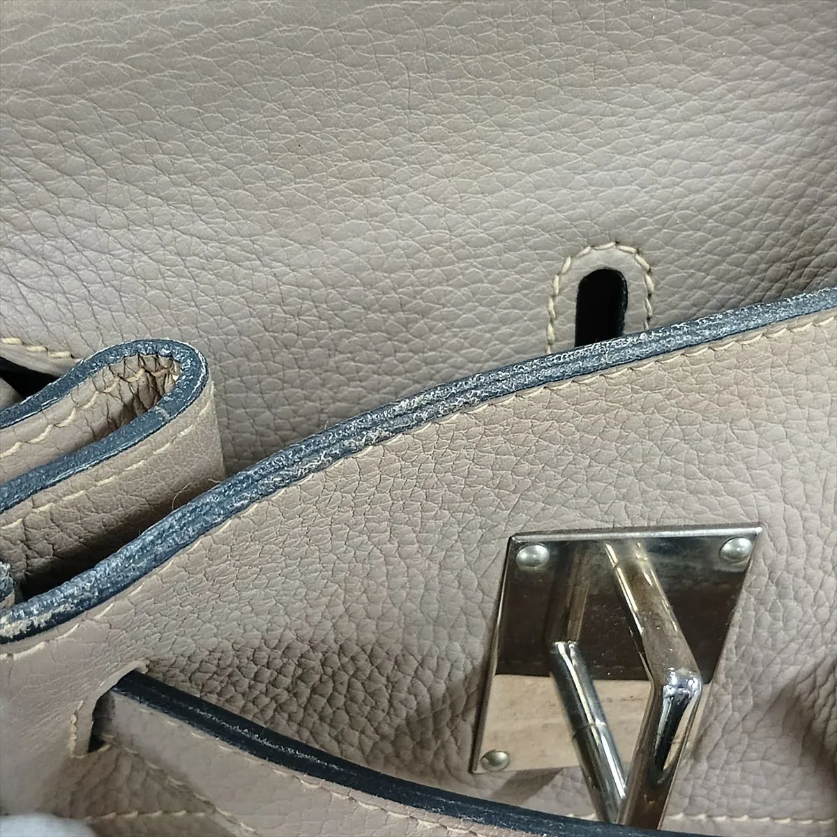[Individually packaged] Hermes Shoulder Birkin, Taurillon Clemence leather, Turtledove Grey, Silver hardware L: 2008 — view 10