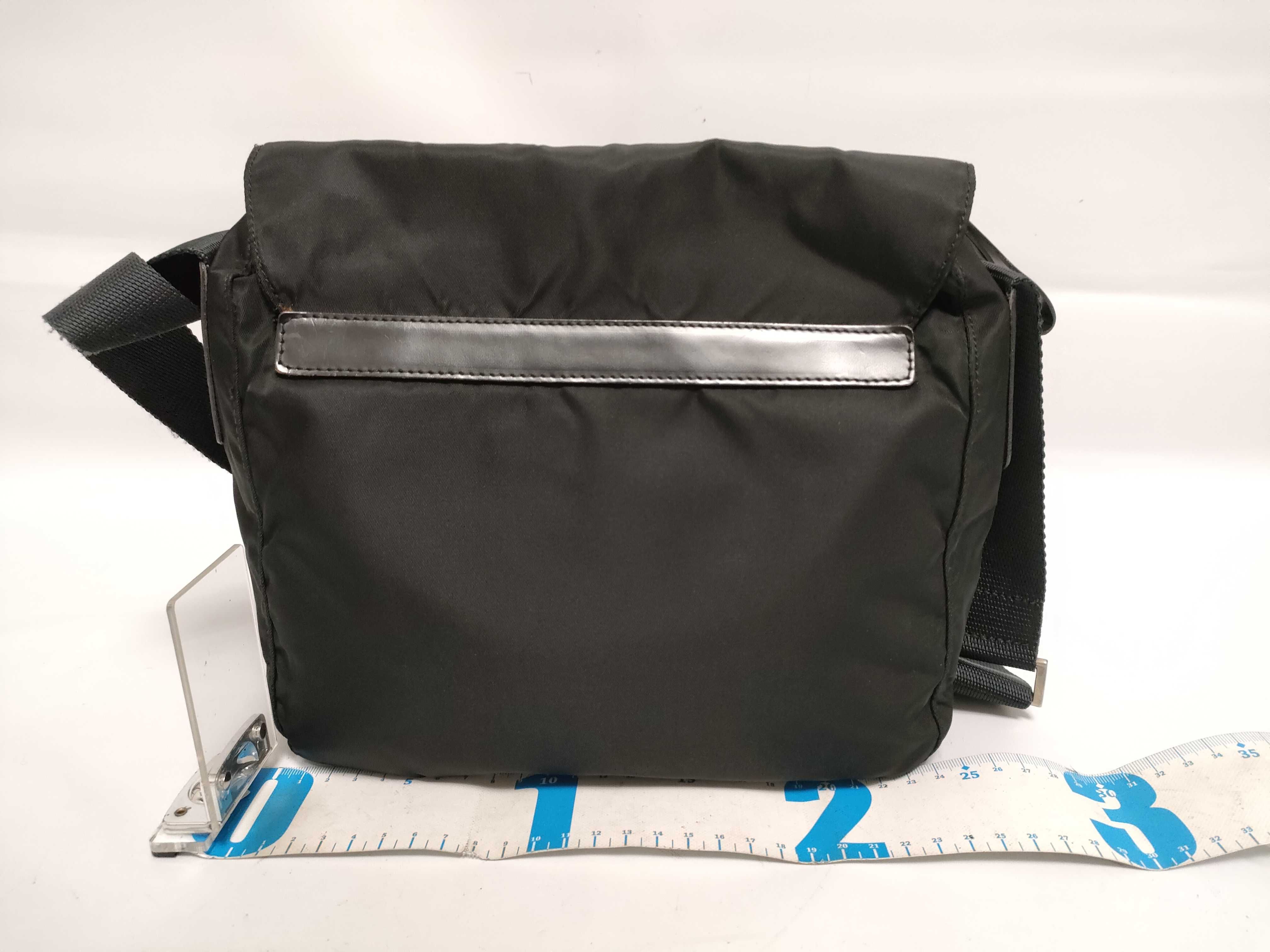 Nylon Shoulder Bag with Triangle Logo — view 2