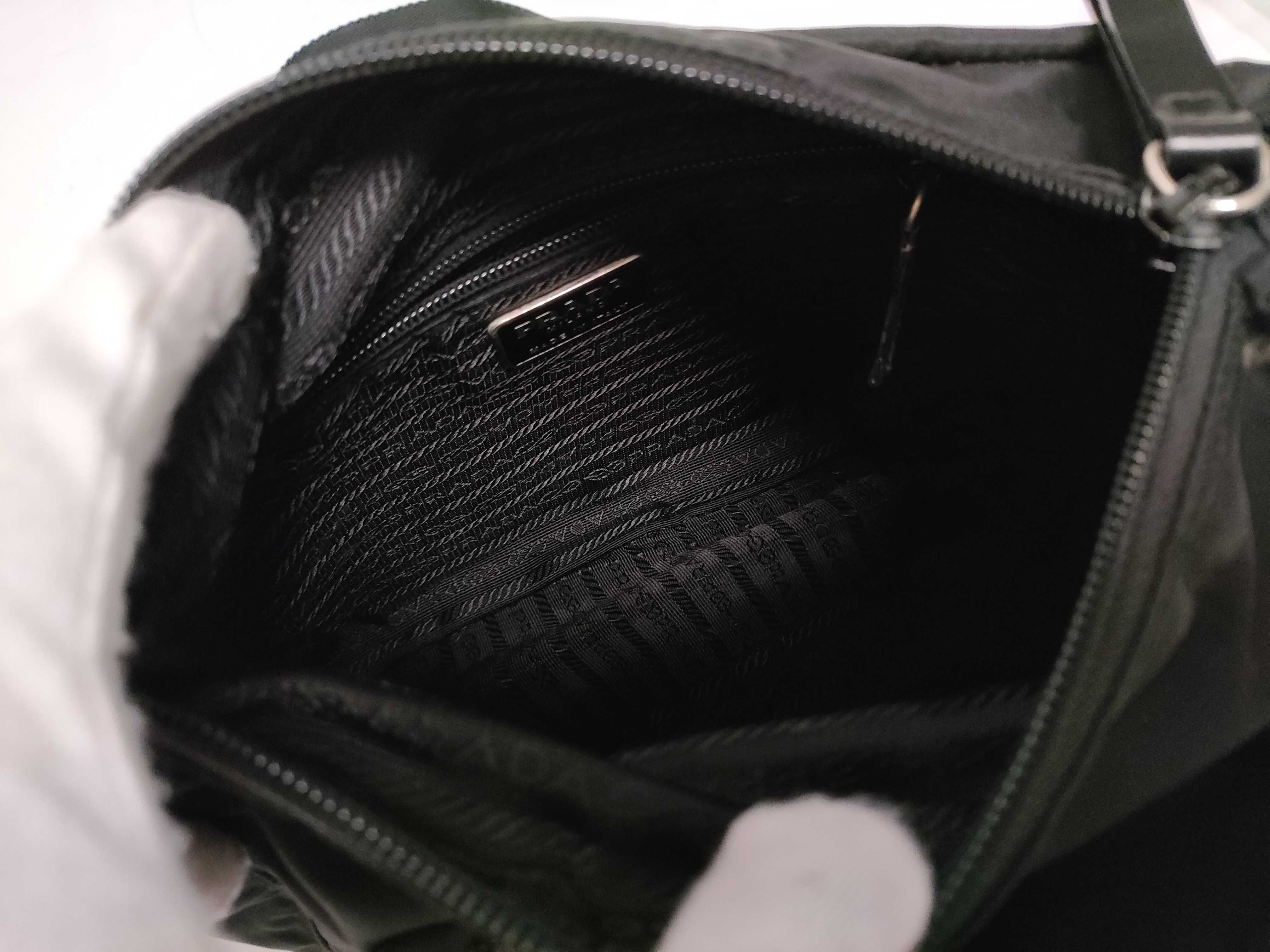 Nylon Shoulder Bag with Triangle Logo — view 14