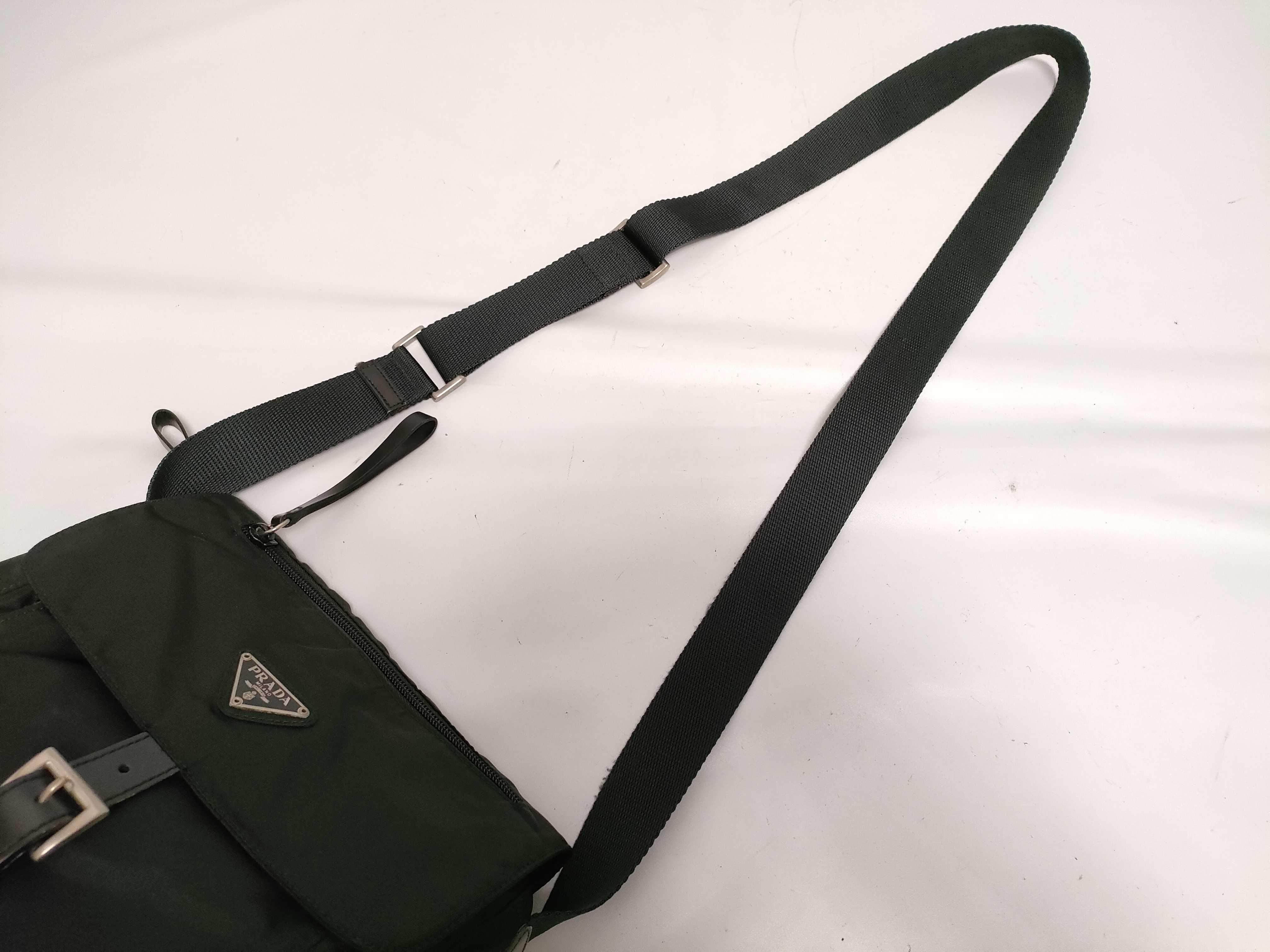 Nylon Shoulder Bag with Triangle Logo — view 5