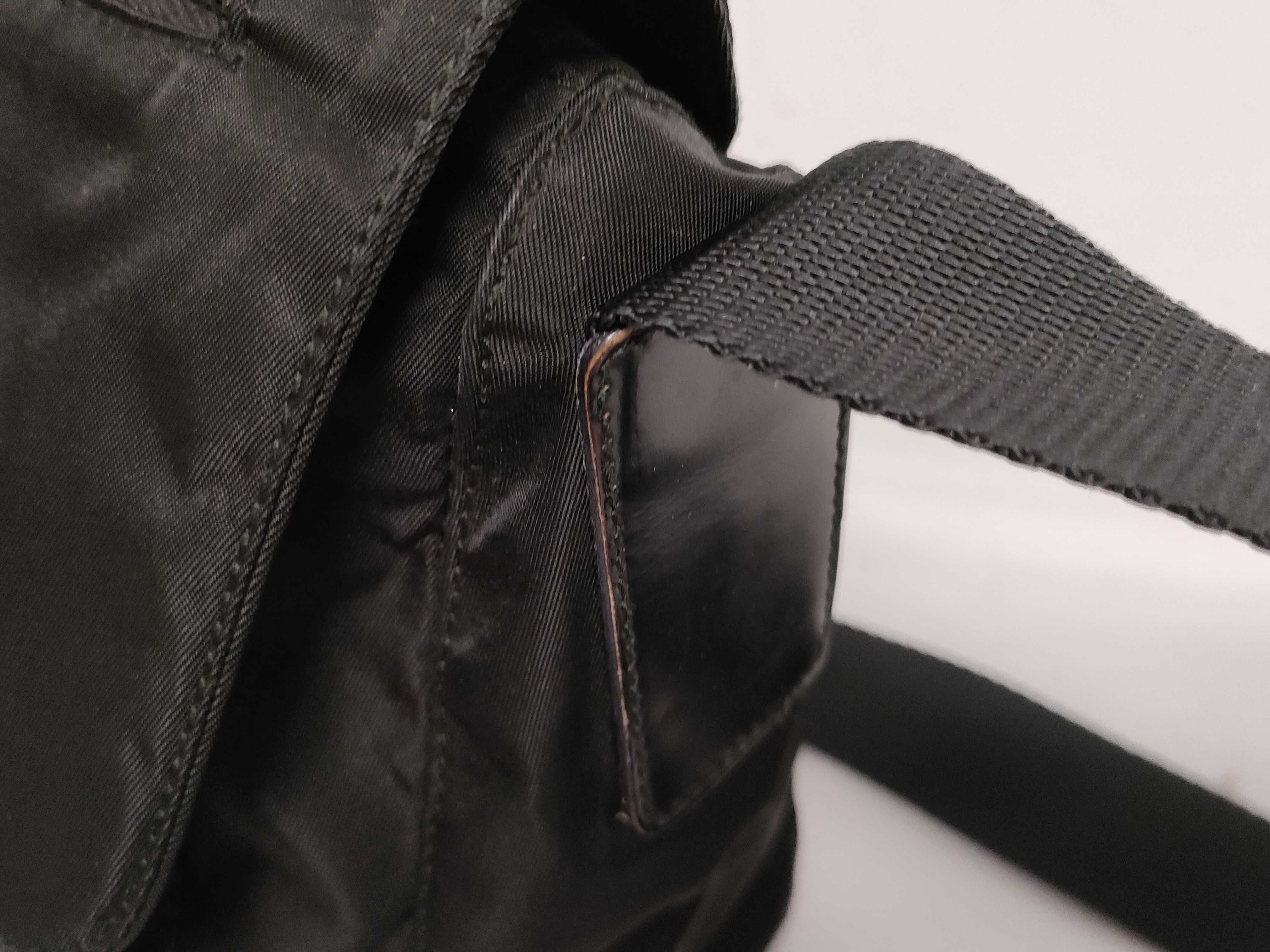 Nylon Shoulder Bag with Triangle Logo — view 7