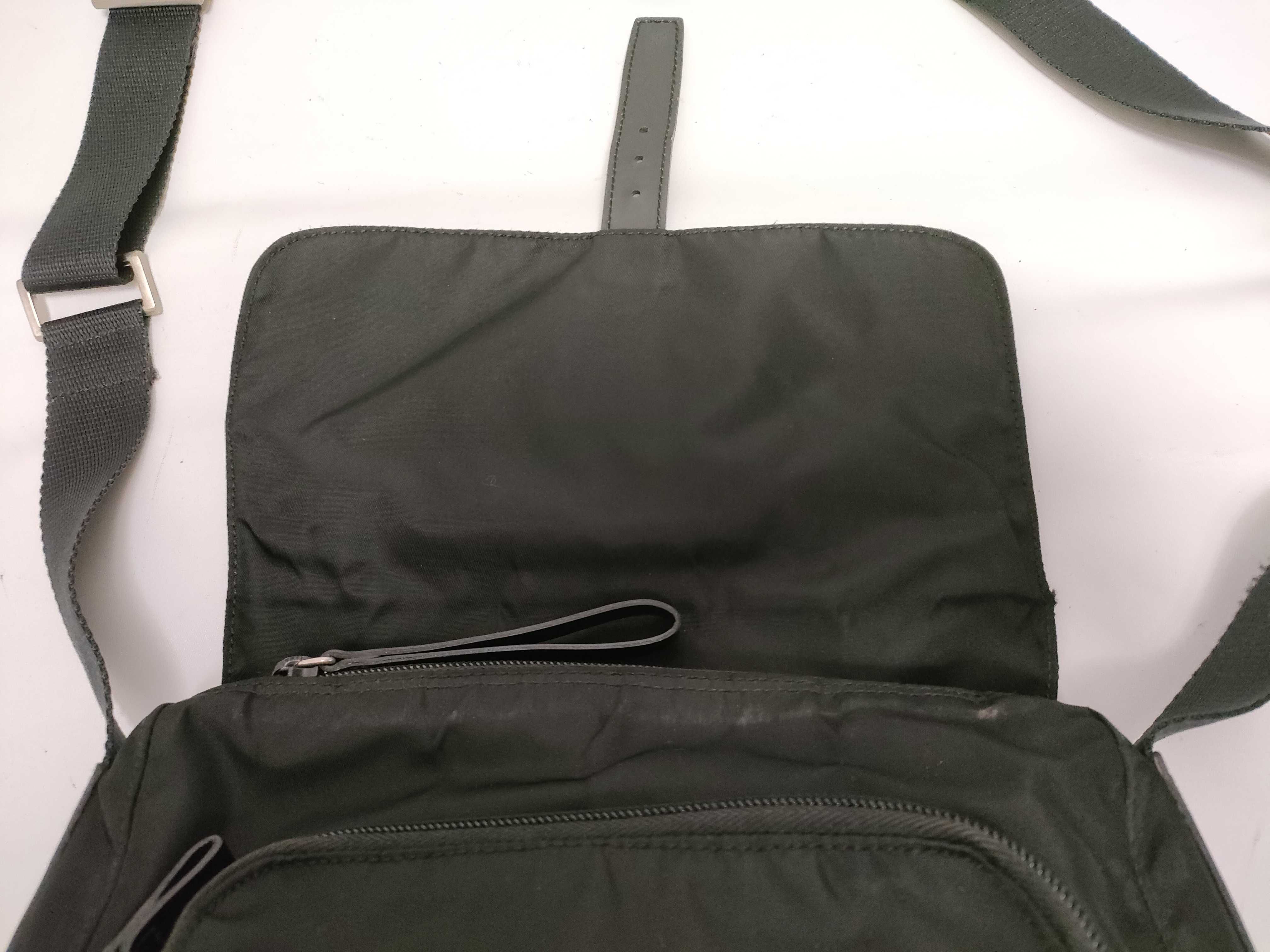 Nylon Shoulder Bag with Triangle Logo — view 9