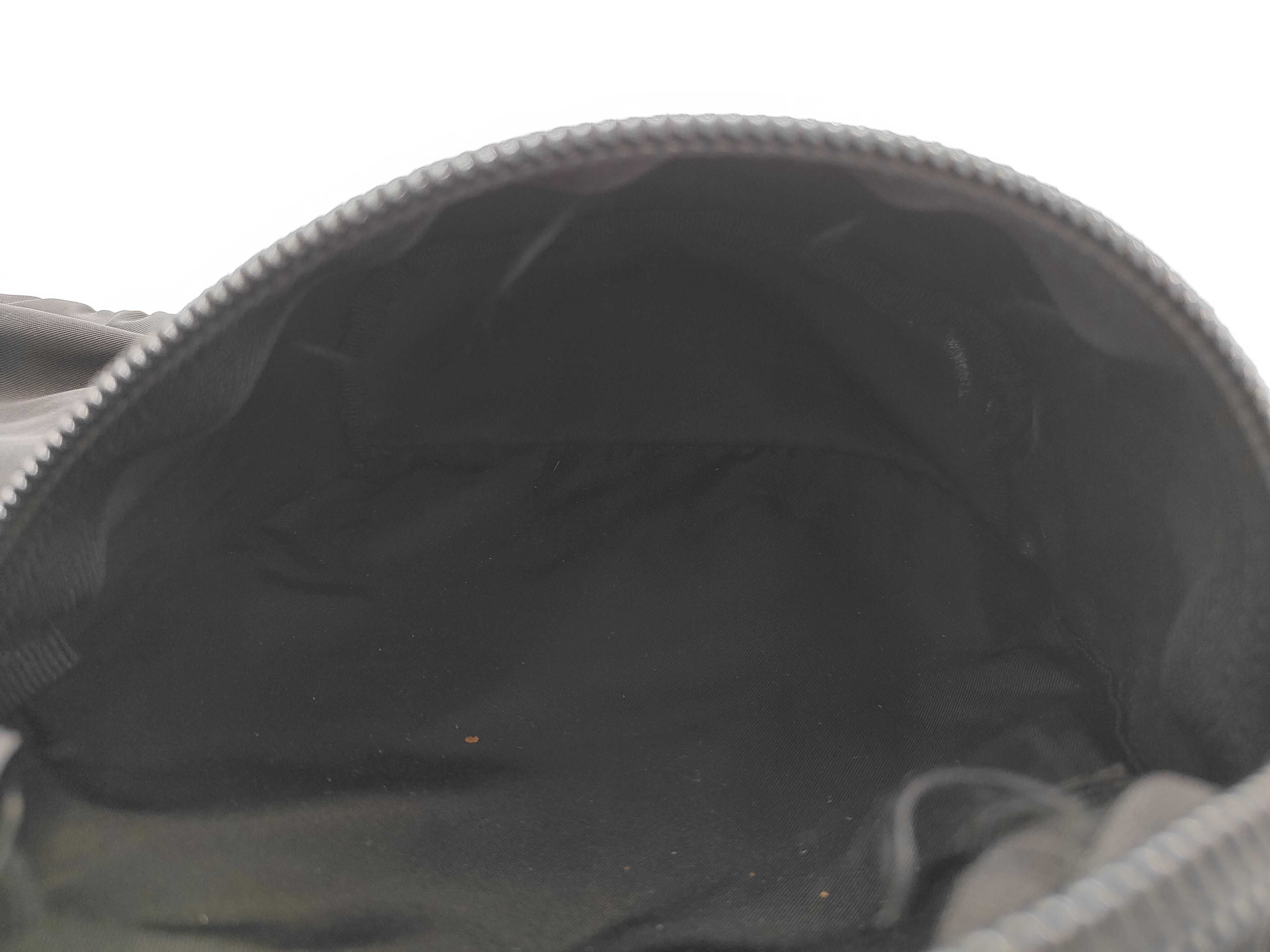 Backpack Nylon Triangle Plate Saffiano Black Backpack — view 12