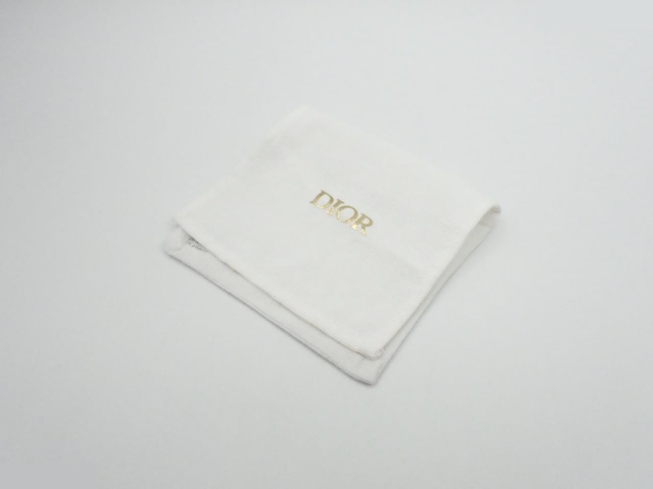 CD logo heart pearl necklace, white x gold — view 4