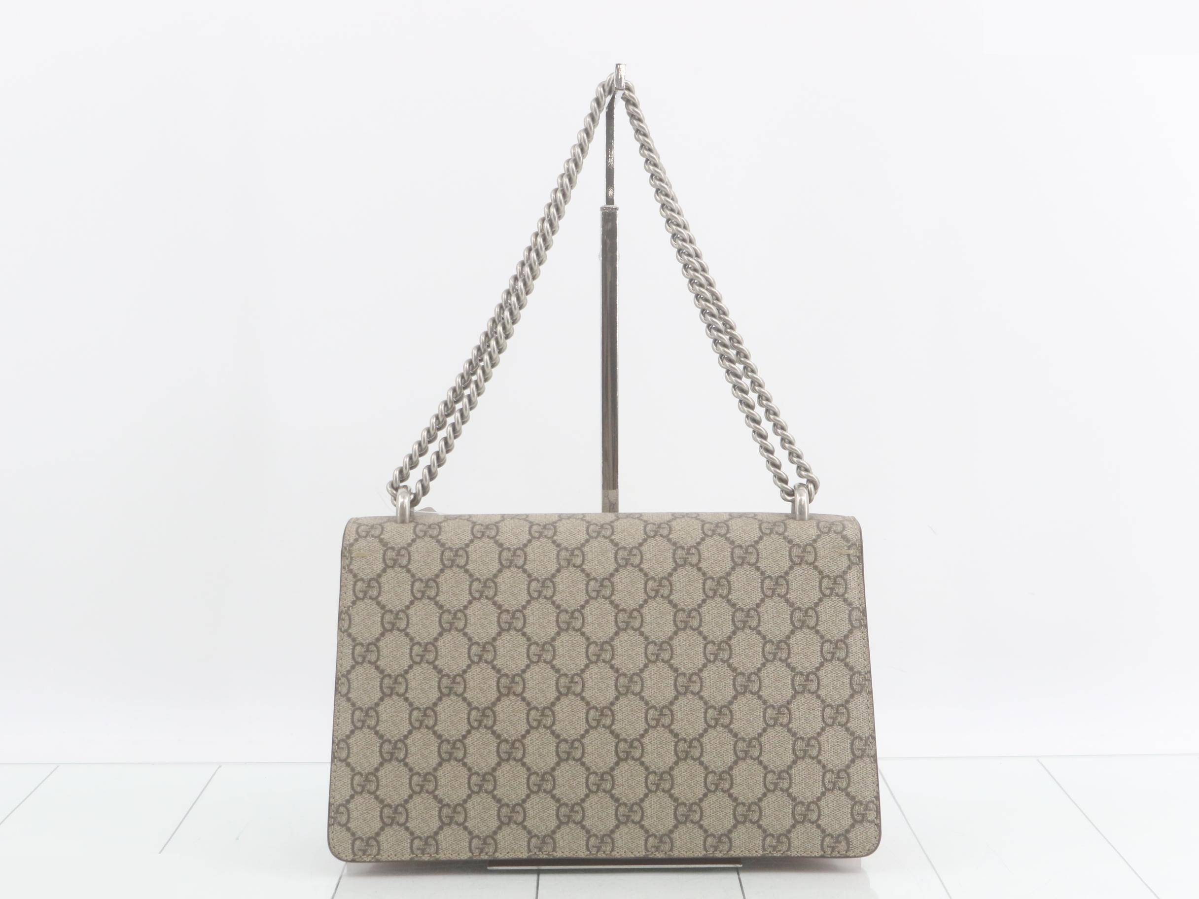 Dionysus GG Supreme Suede Chain Shoulder Bag — view 2