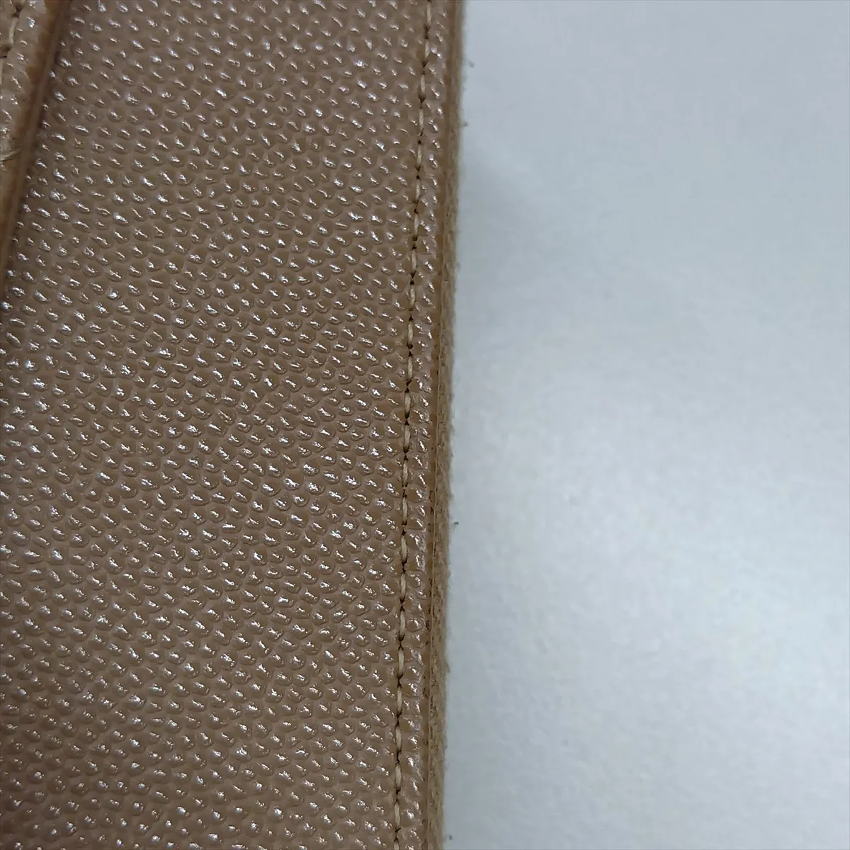 Matelassé Caviar Skin Chain Wallet, Brown Beige, Gold Hardware, H1P1X8PE, Random Serial Number AP2096 — view 11