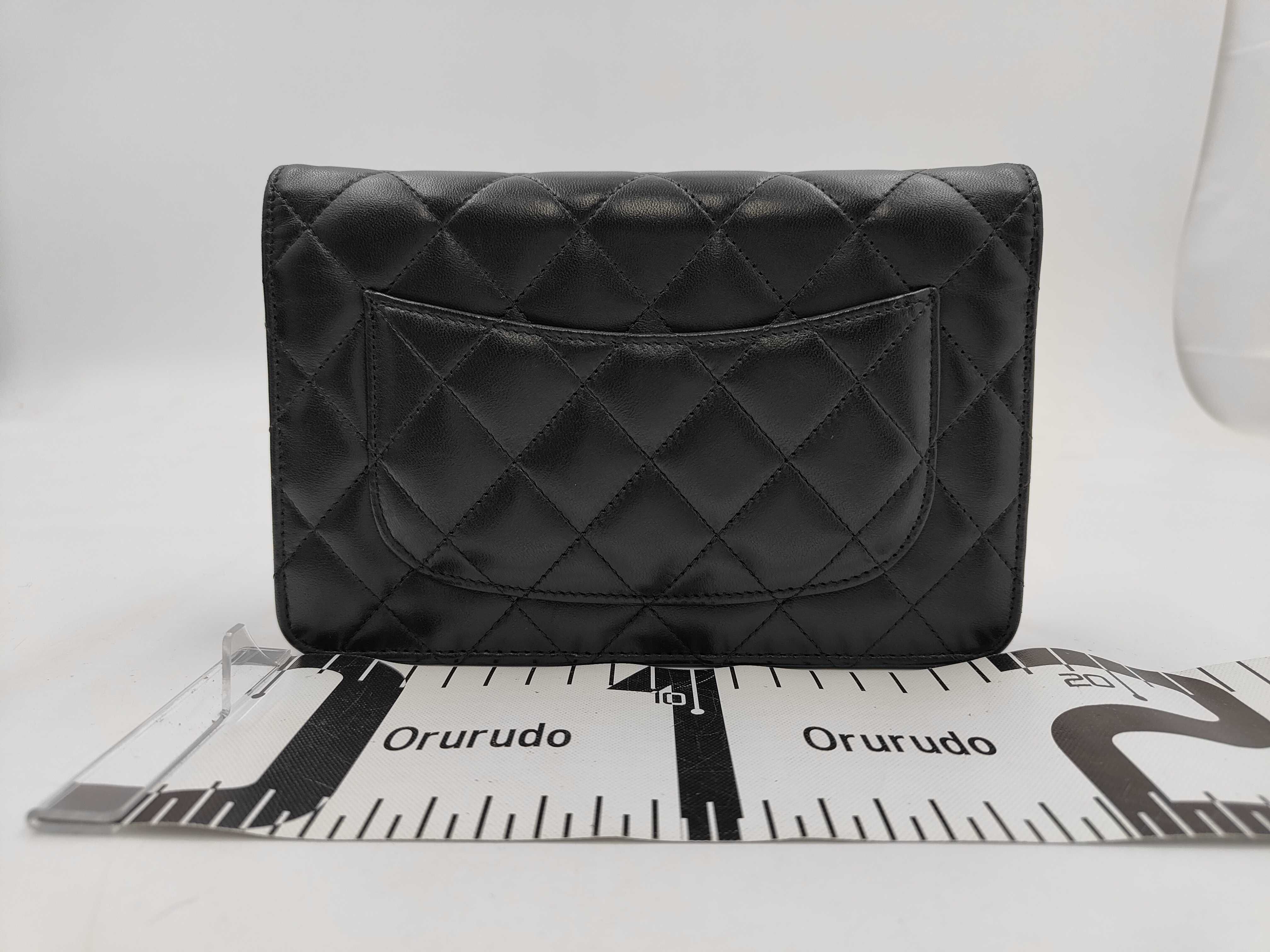 Chain Wallet, Lambskin, Black with Silver Hardware, AP0250, Shoulder Bag — view 2