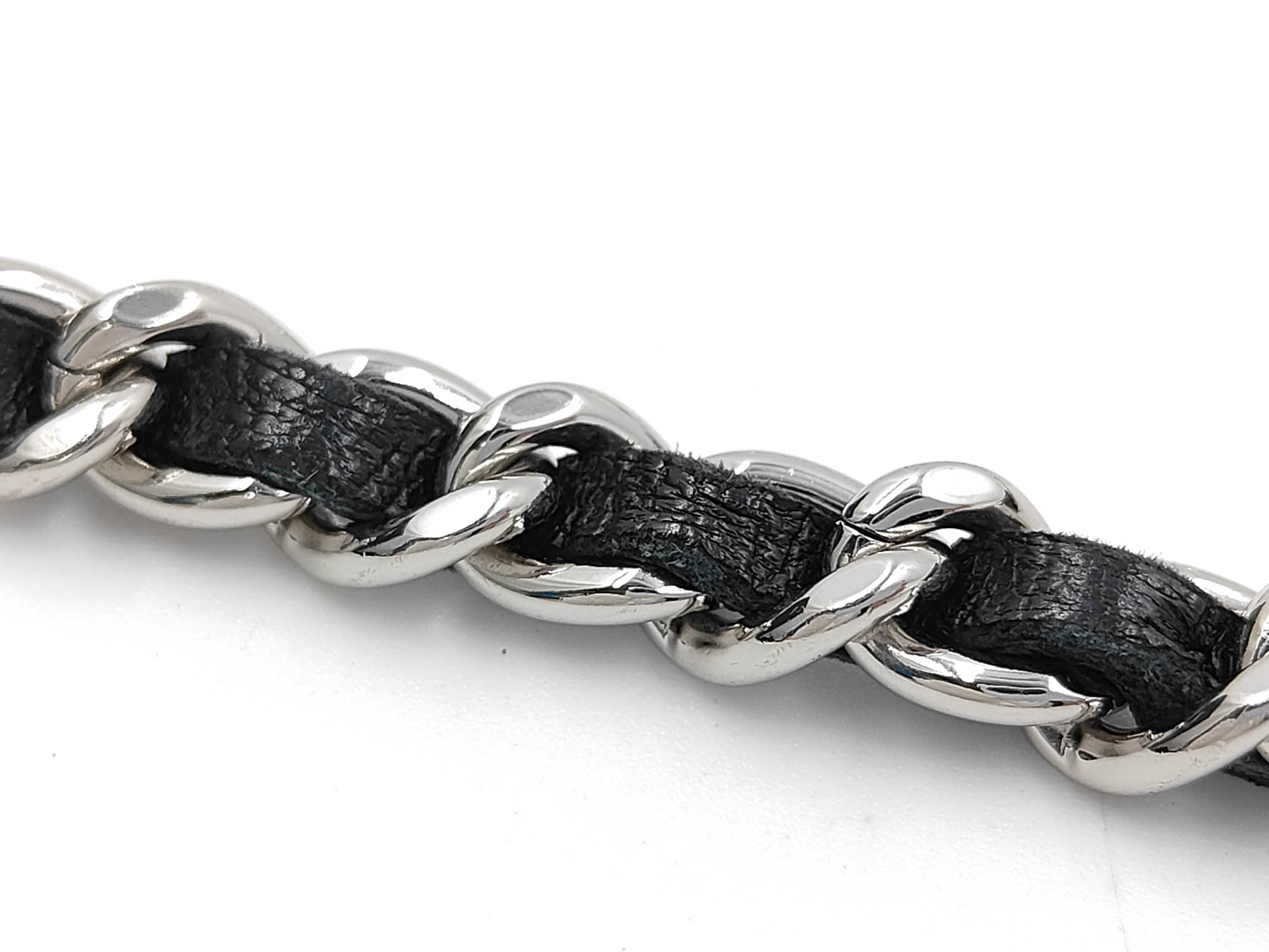 Chain Wallet, Lambskin, Black with Silver Hardware, AP0250, Shoulder Bag — view 4