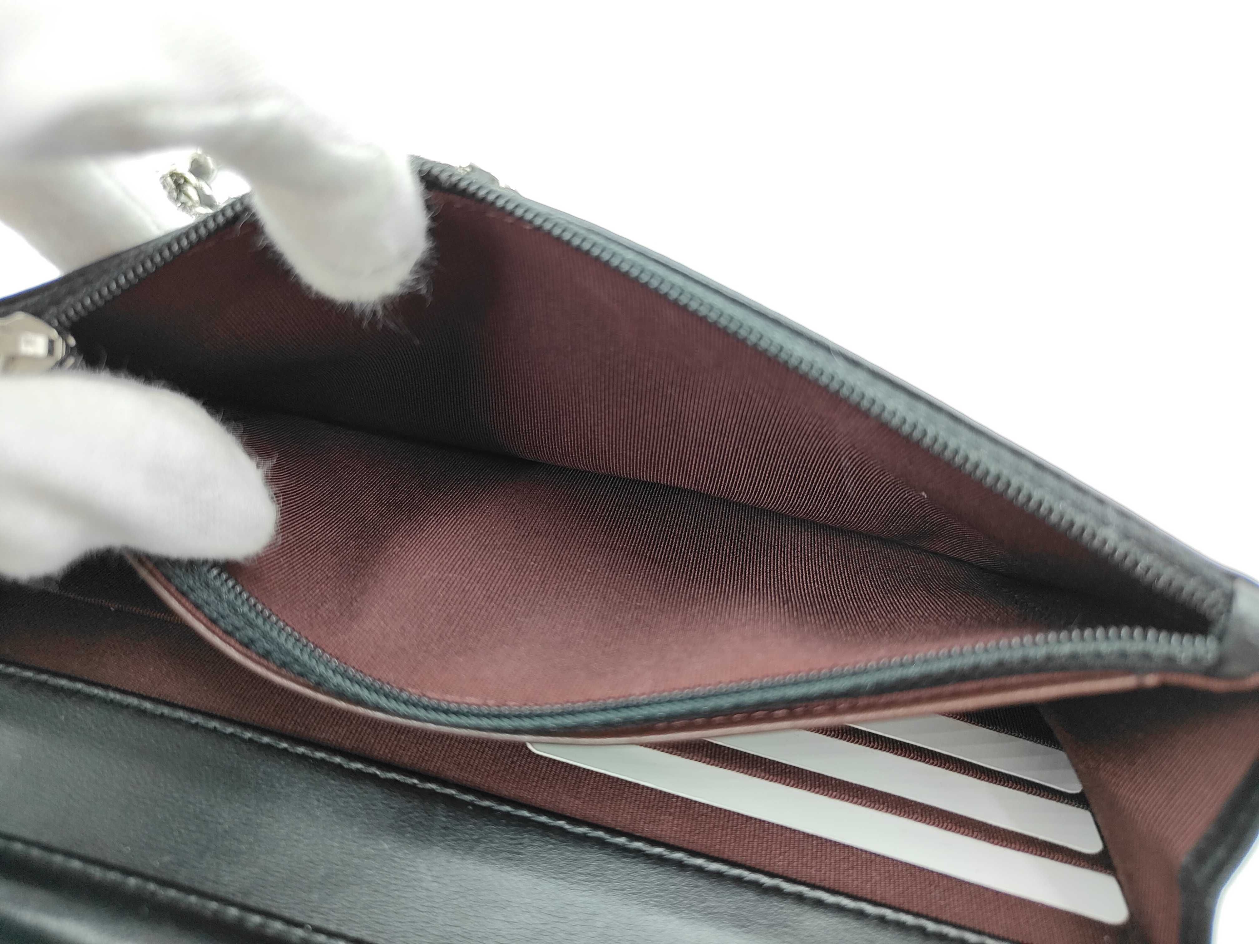 Chain Wallet, Lambskin, Black with Silver Hardware, AP0250, Shoulder Bag — view 10