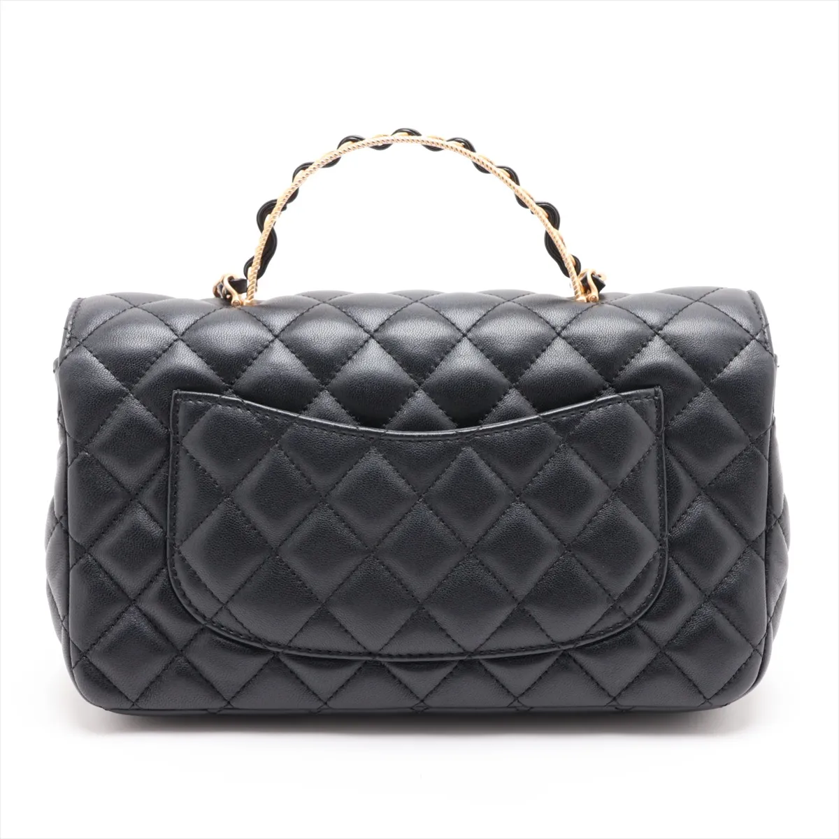 [Individually packaged] Chanel Matelassé Lambskin 2-Way Handbag, Top Handle, Black, Gold Hardware, H99A50X0, Random Plate — view 2