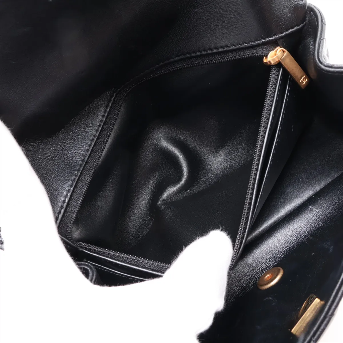 [Individually packaged] Chanel Matelassé Lambskin 2-Way Handbag, Top Handle, Black, Gold Hardware, H99A50X0, Random Plate — view 9