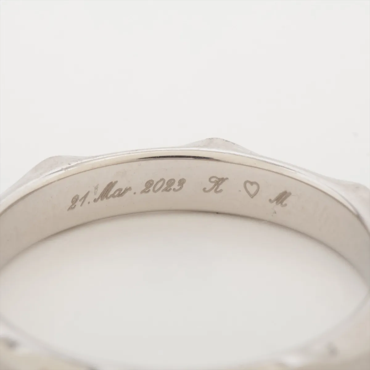 Infinito Ring, Pt950, 5.4g, Size 53, Initials TS77YL, Scratches — view 3